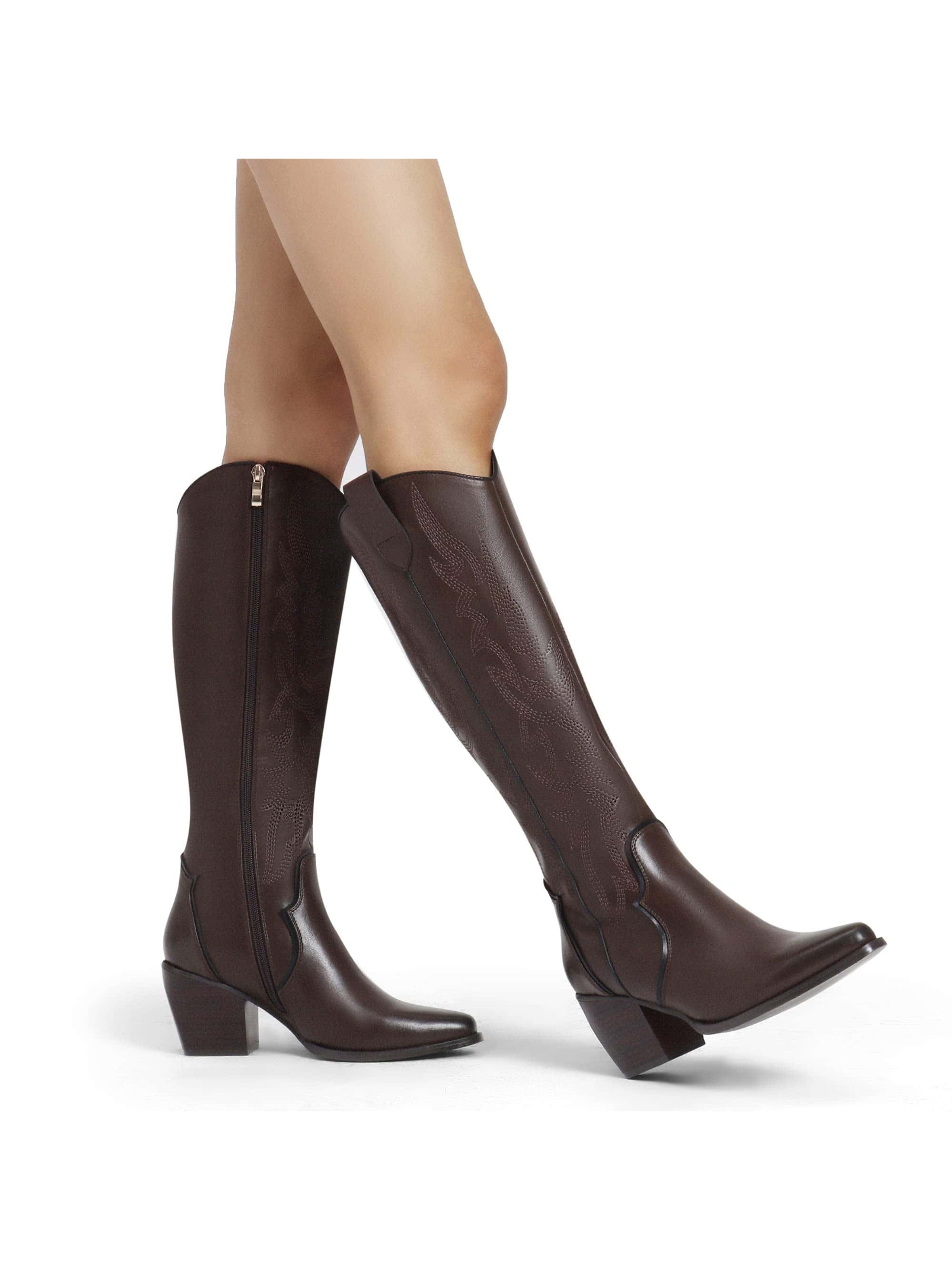 In Brown Women Knee-High Boots