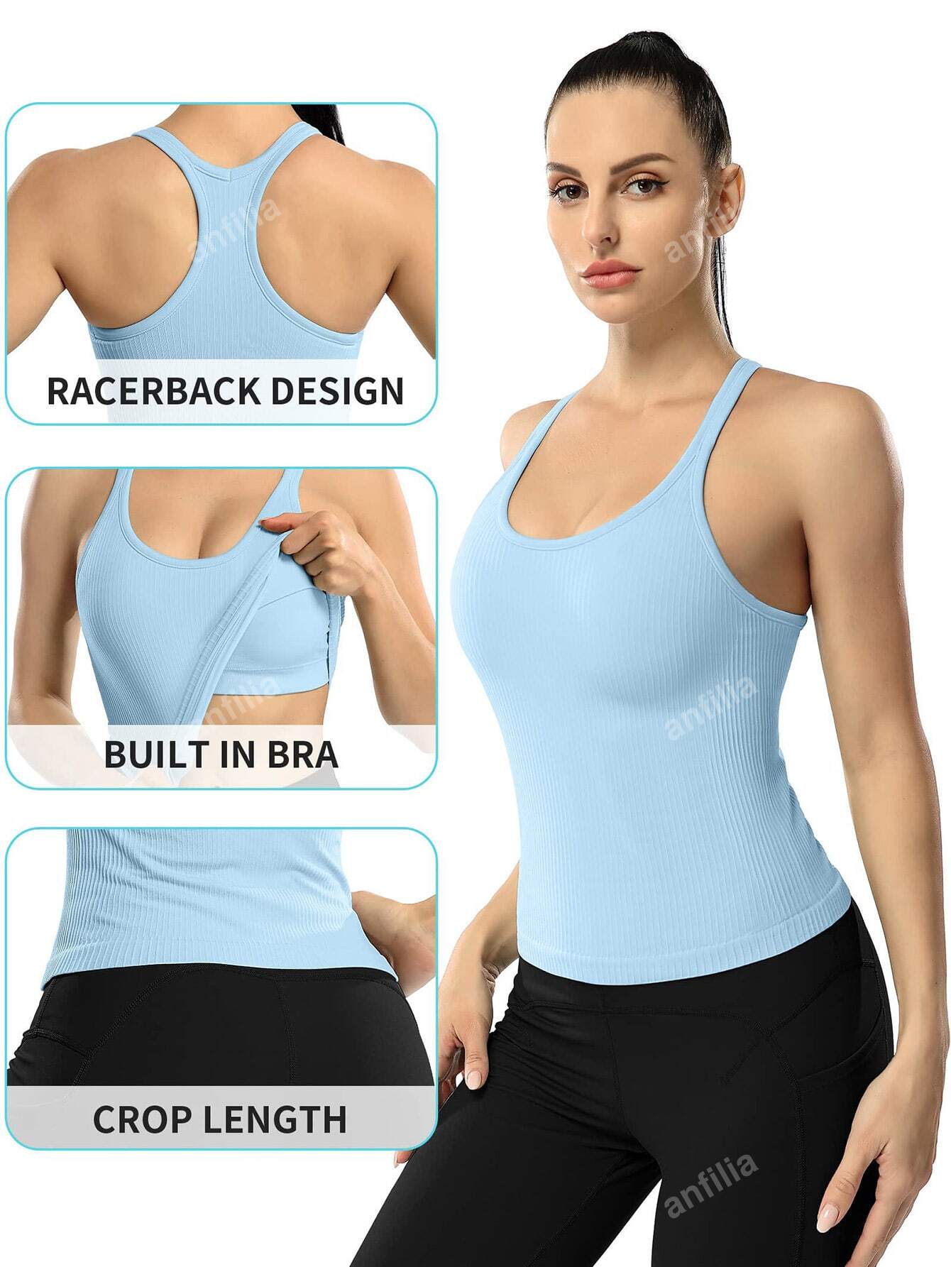 In Blue Women Tank Tops & Camis