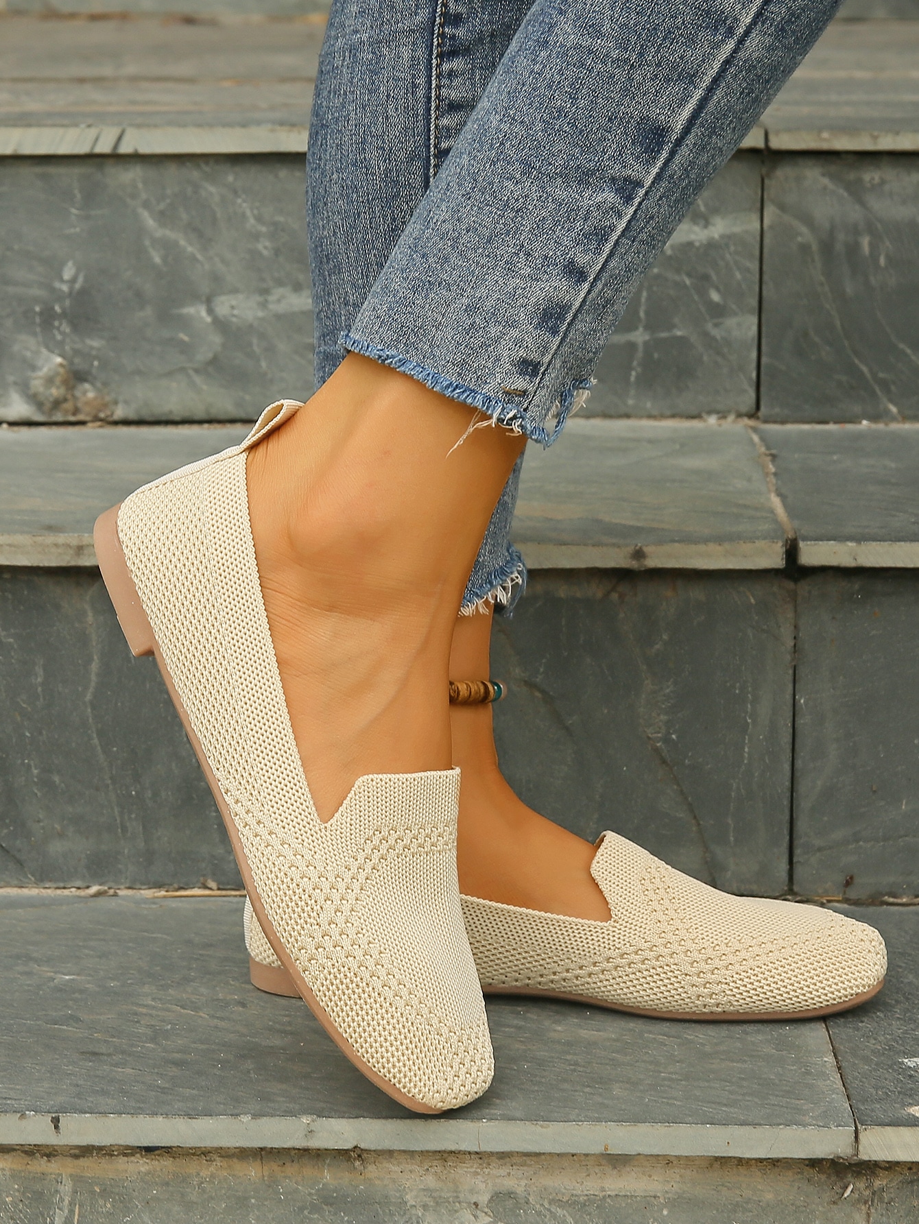 In Beige Women Flats