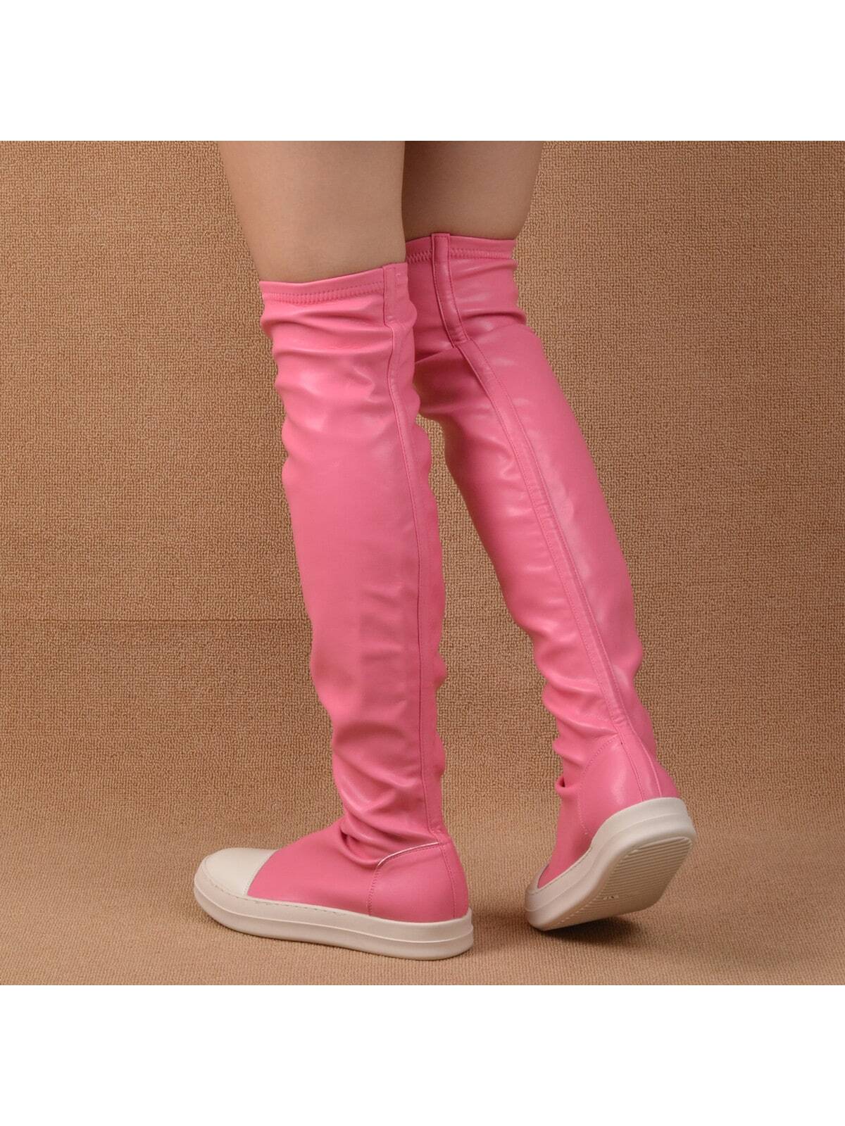 In Pink Women Knee-High Boots