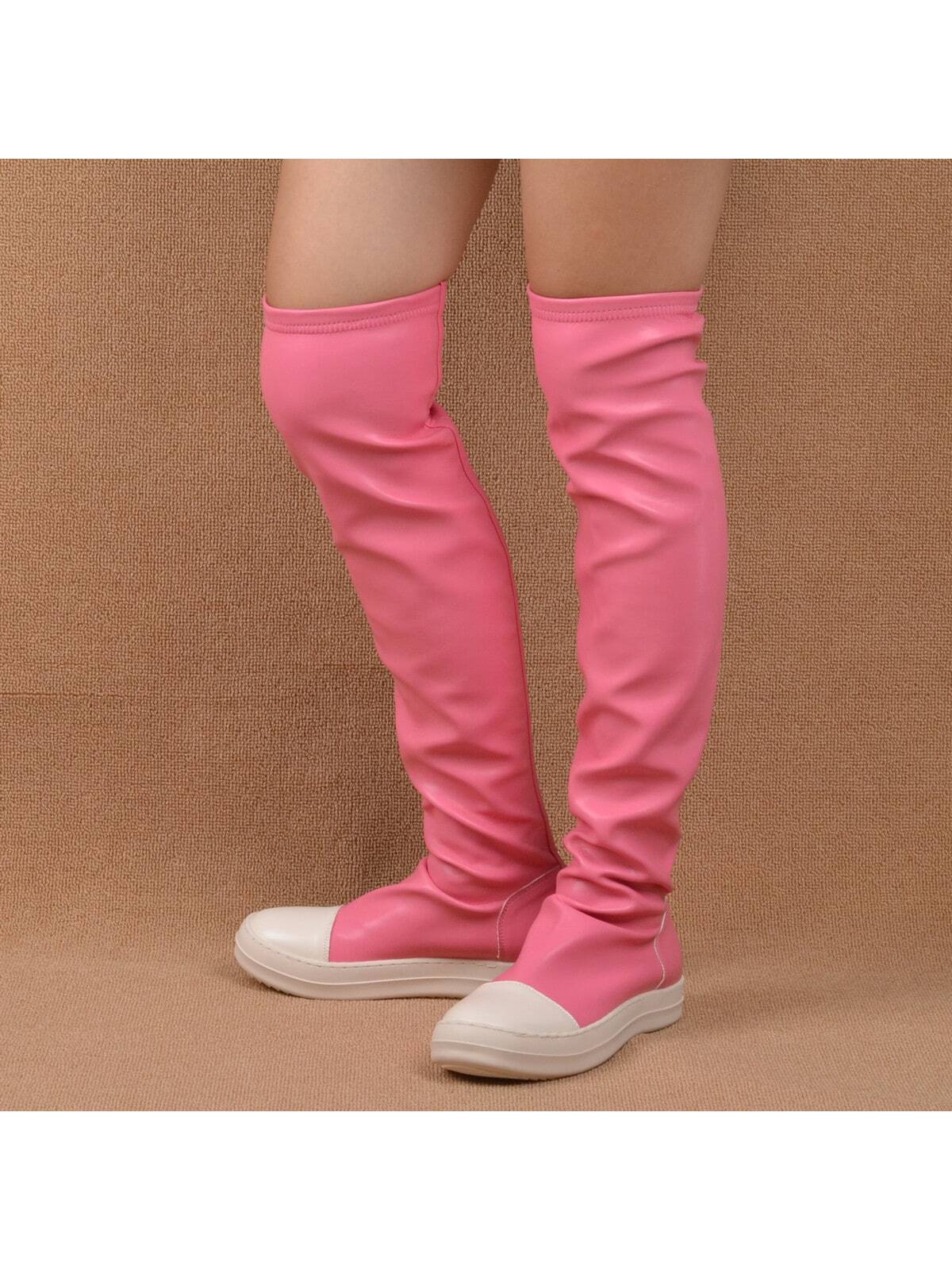 In Pink Women Knee-High Boots