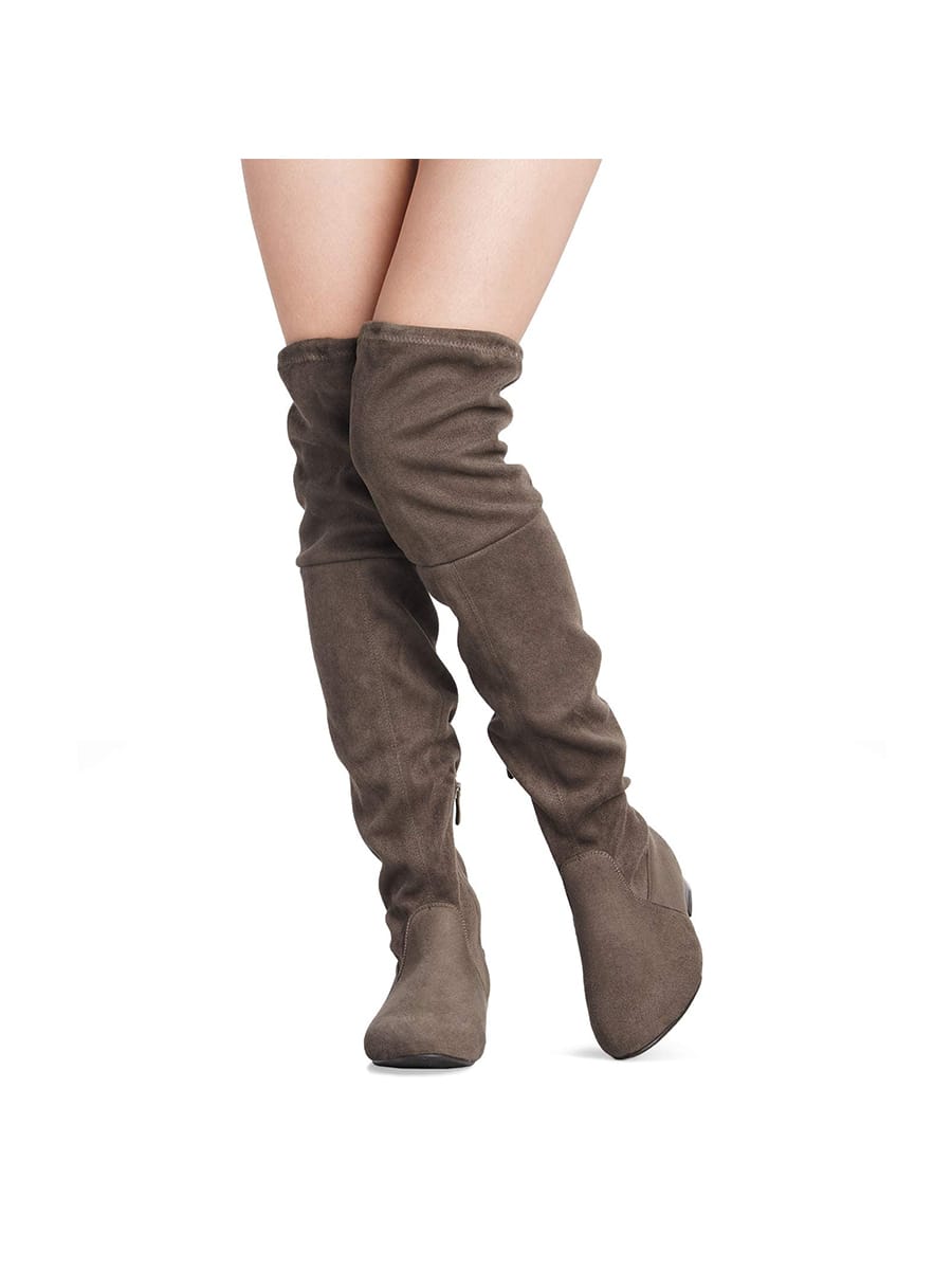 In Khaki Women Fashion Boots