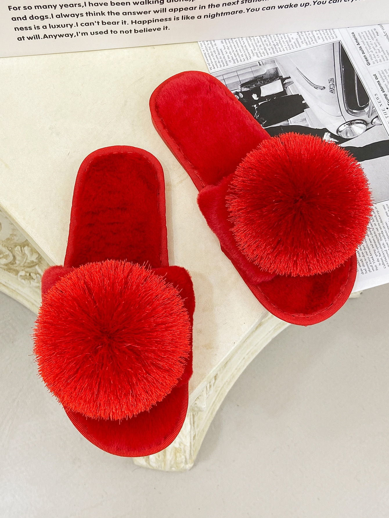 In Red Women Home Slippers