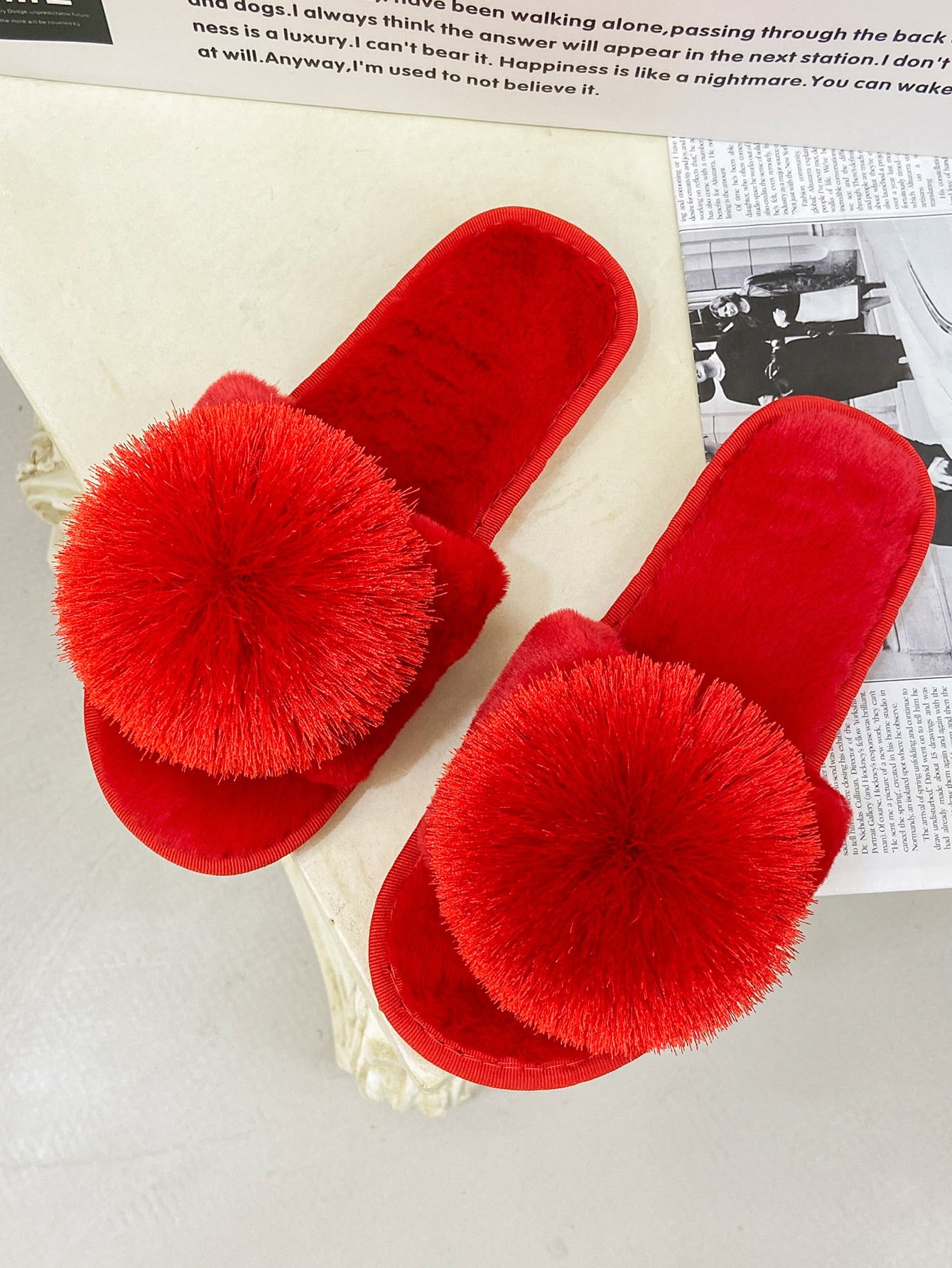 In Red Women Home Slippers