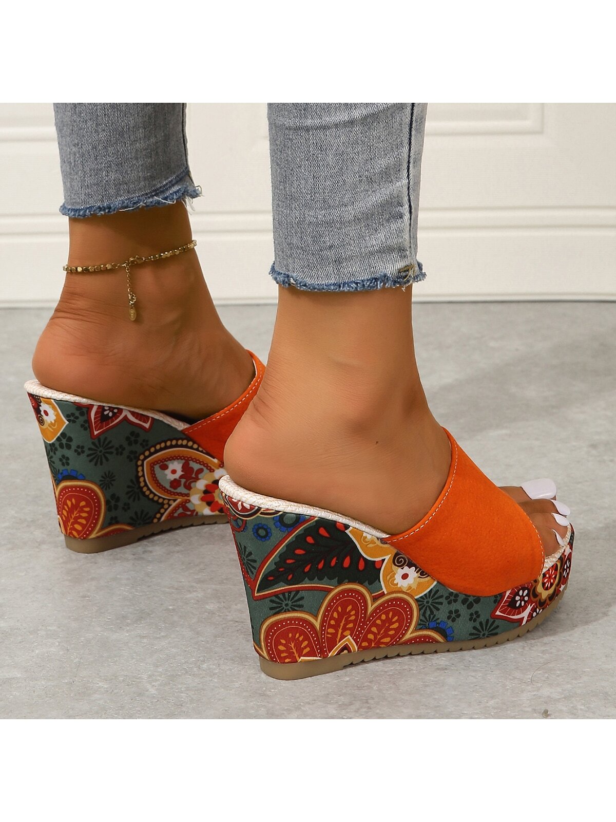 In Orange Women Platforms & Wedge Sandals