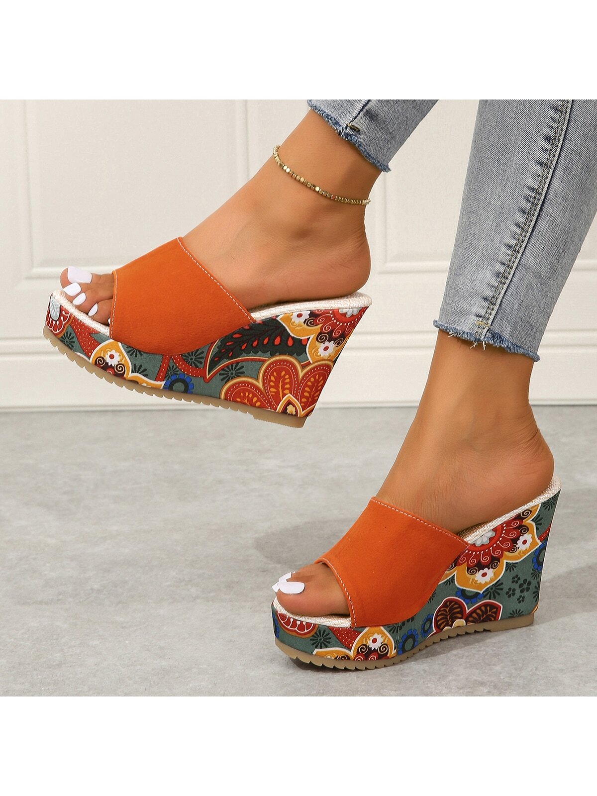 In Orange Women Platforms & Wedge Sandals