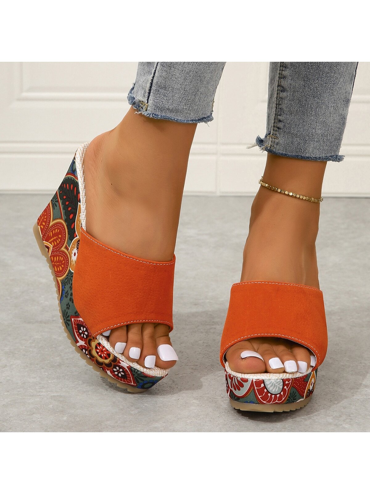 In Orange Women Platforms & Wedge Sandals