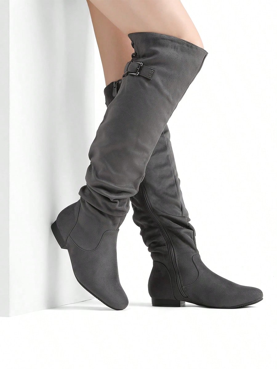 In Grey Women Fashion Boots