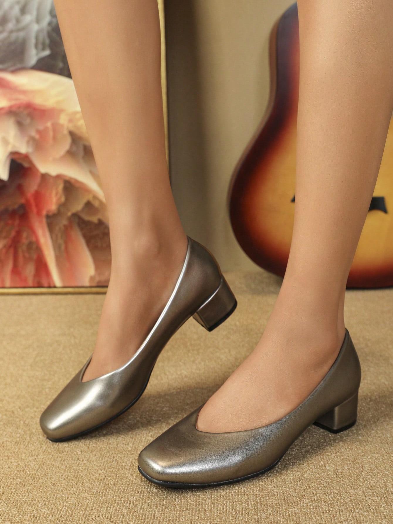 In Grey Women Pumps