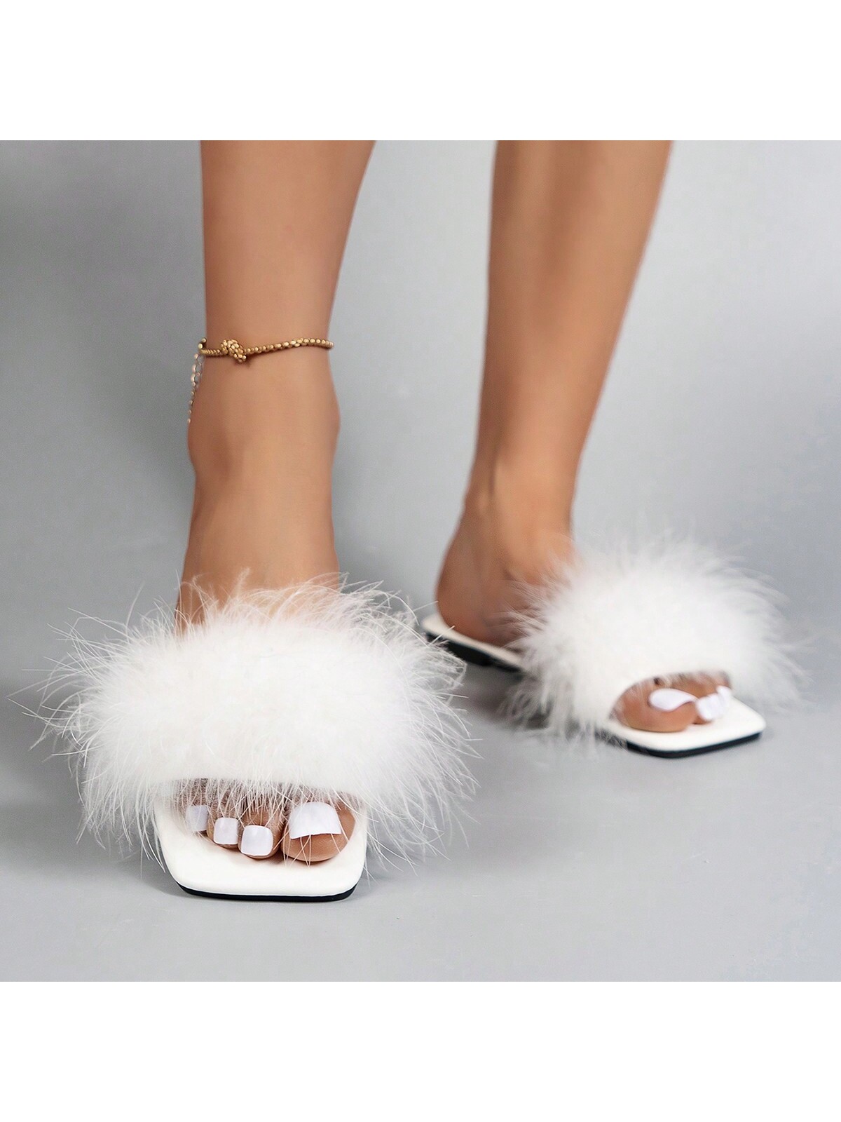 In White Women Flat Sandals