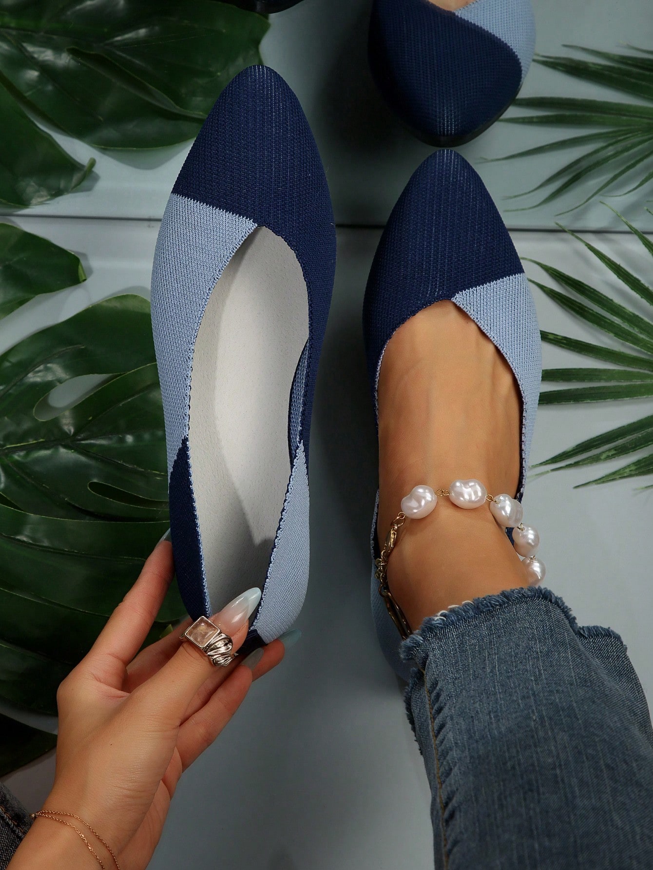 In Blue Women Flats