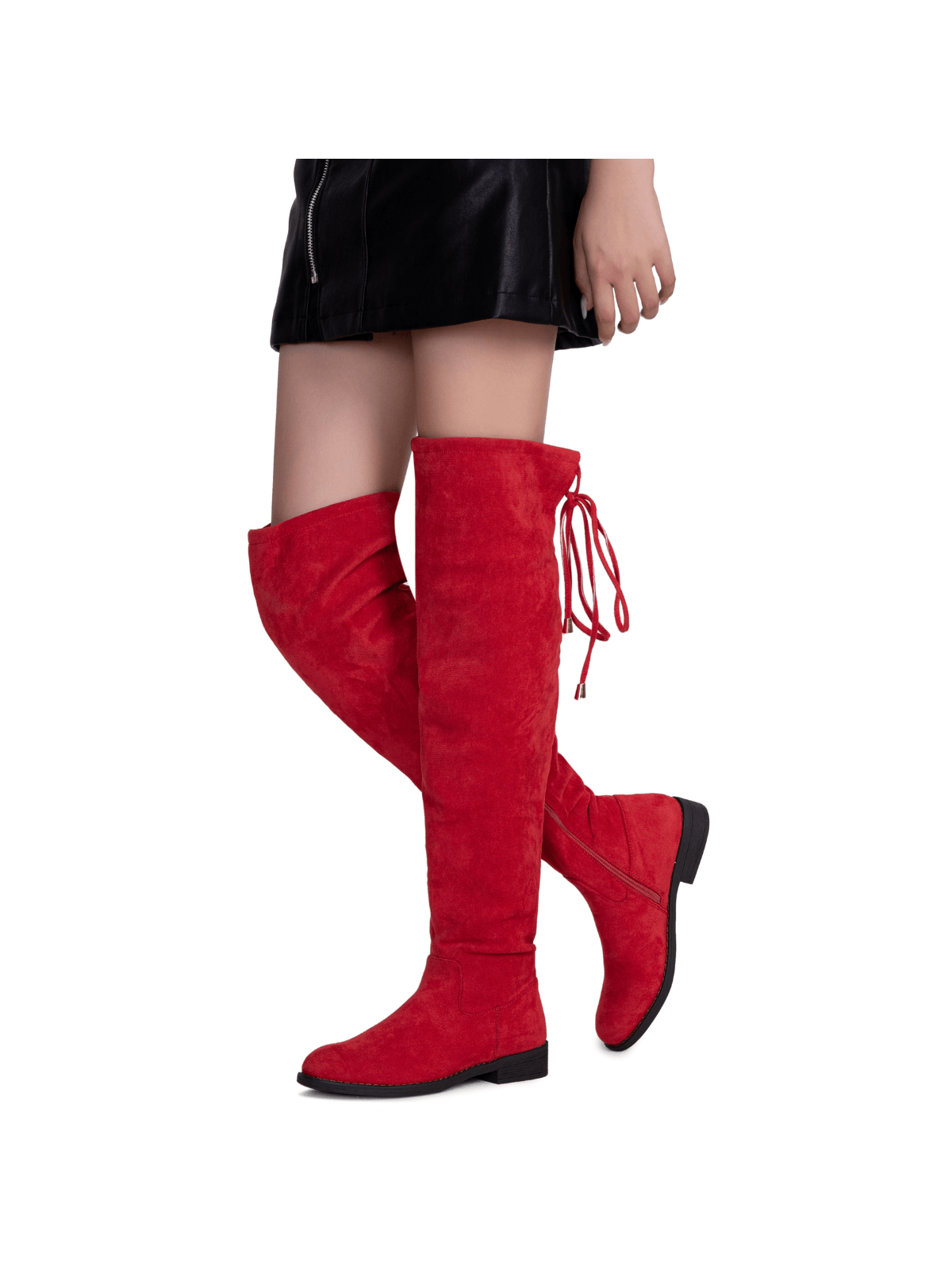 In Red Women Over-the-Knee Boots