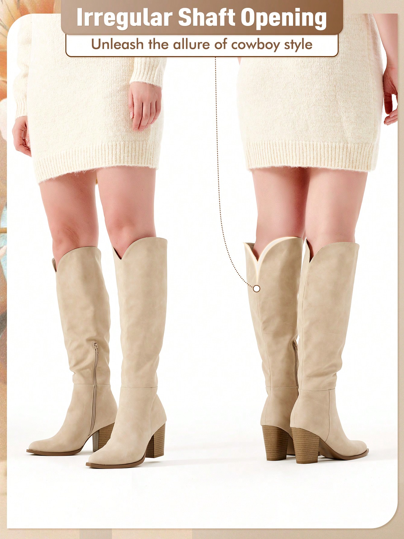 In Beige Women Fashion Boots