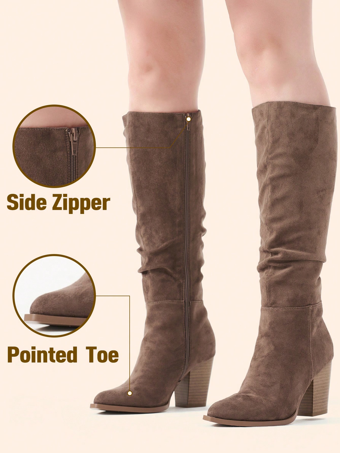 In Brown Women Mid-Calf Boots