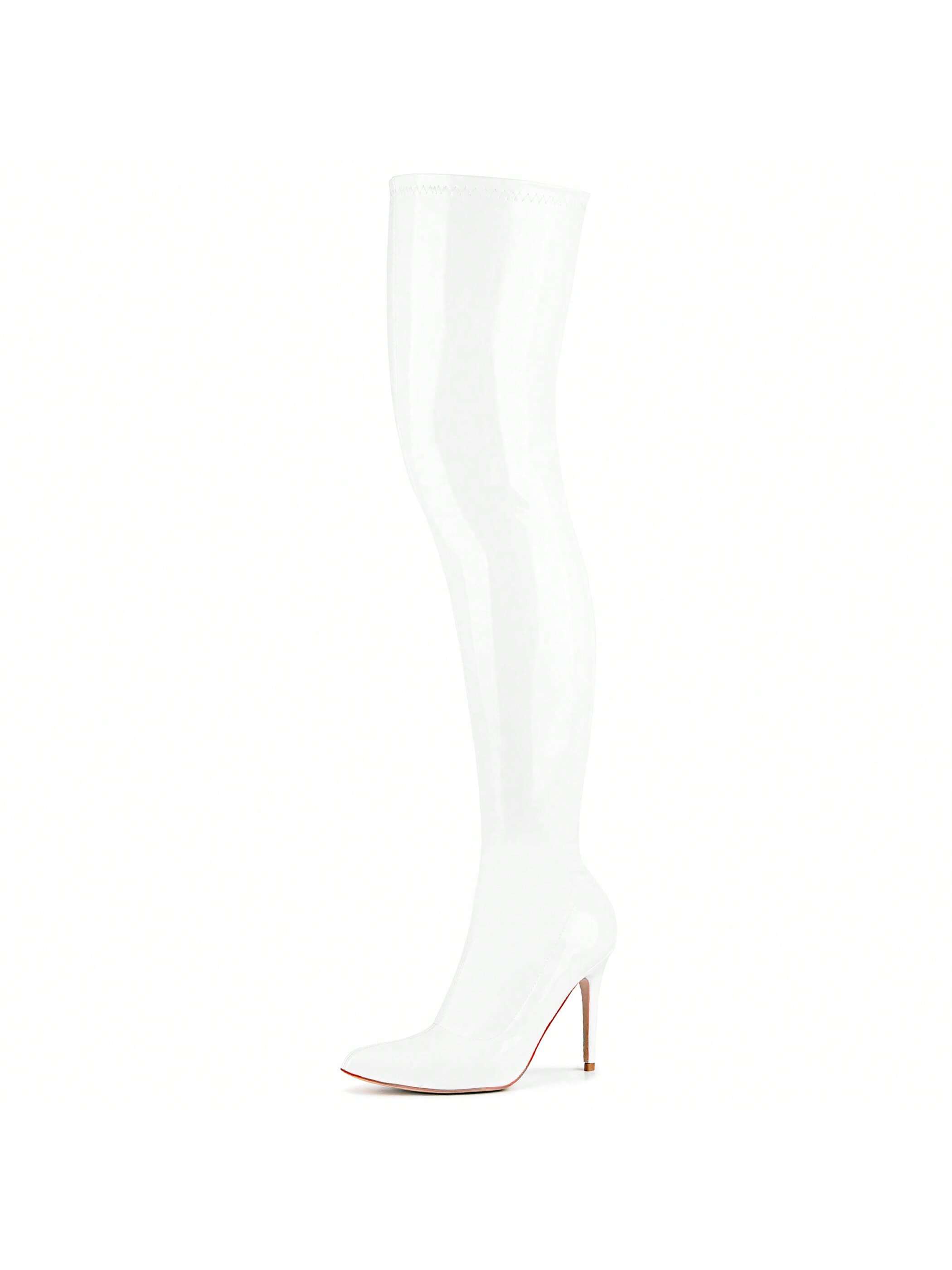 In White Women Over-the-Knee Boots