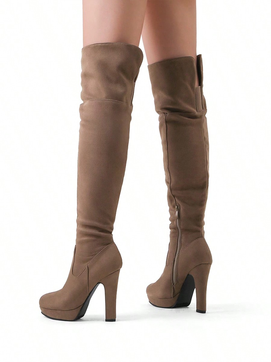 In Khaki Women Fashion Boots