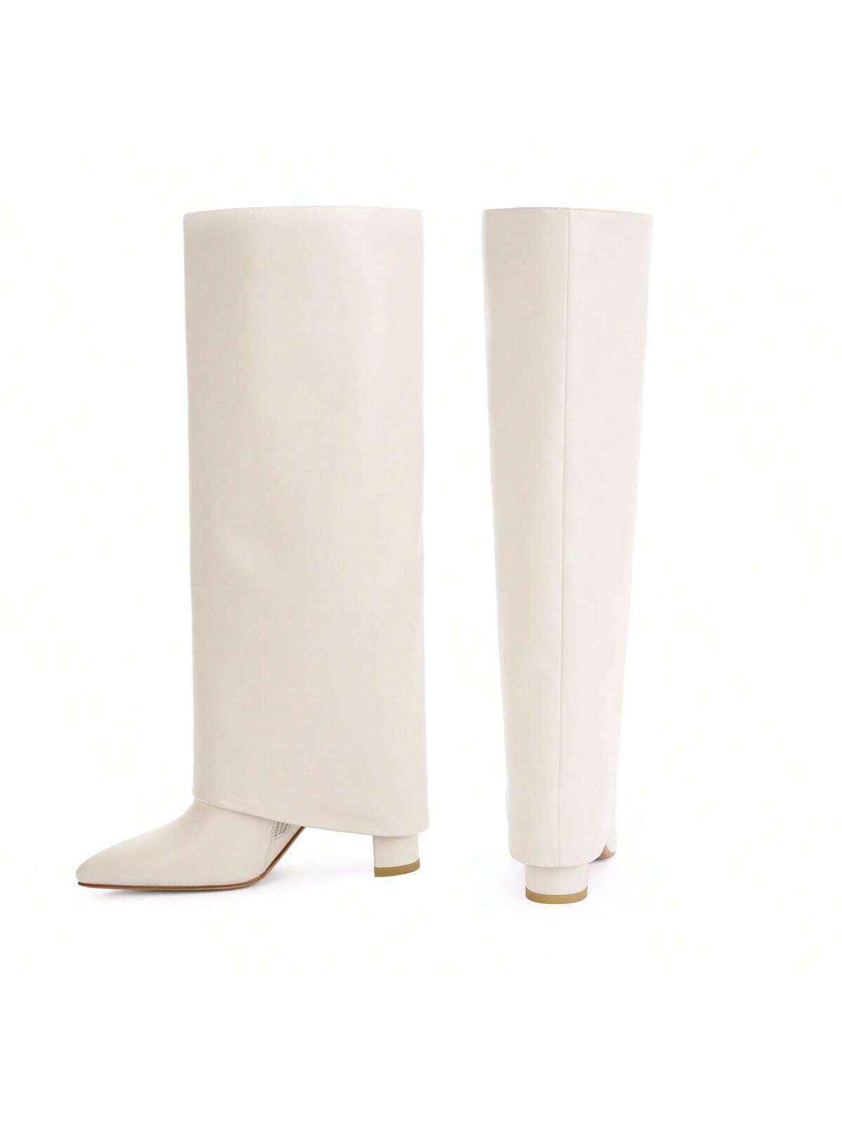 In White Women Over-the-Knee Boots