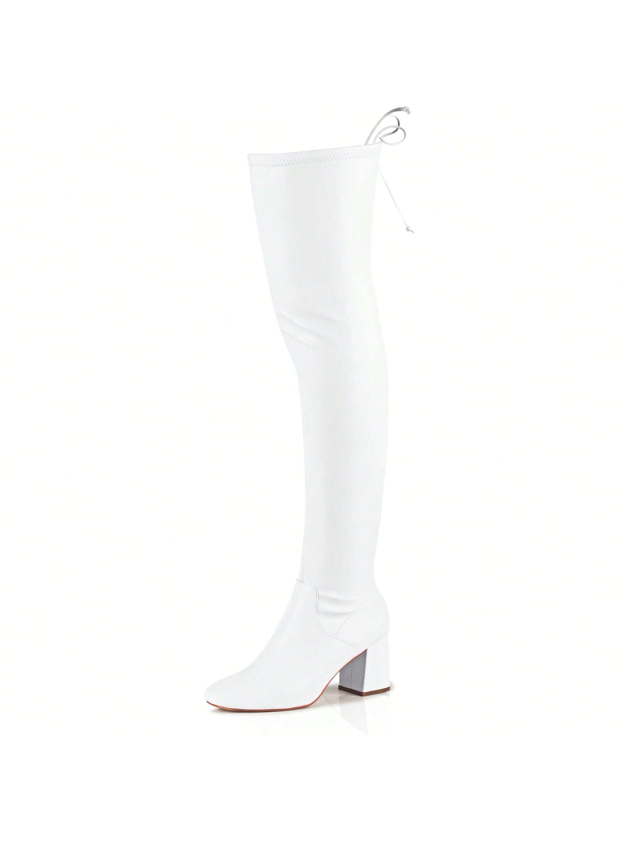 In White Women Over-the-Knee Boots