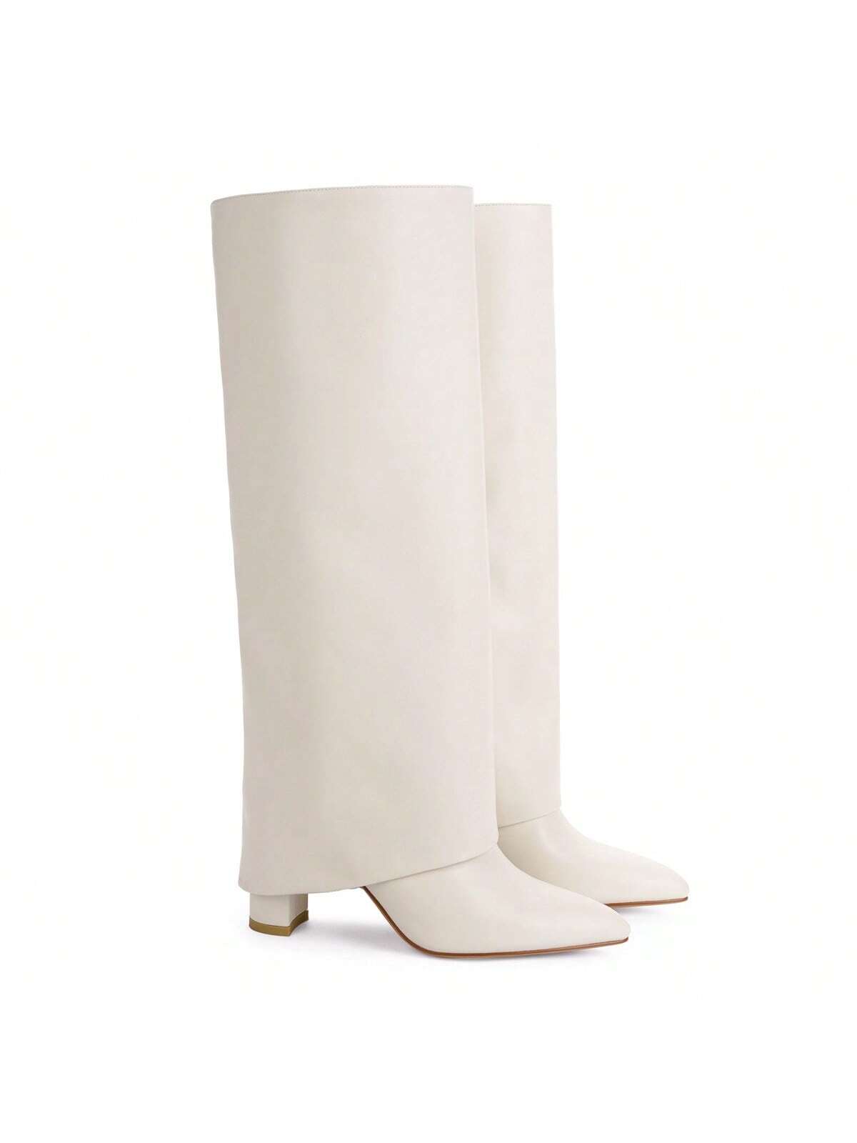 In White Women Over-the-Knee Boots