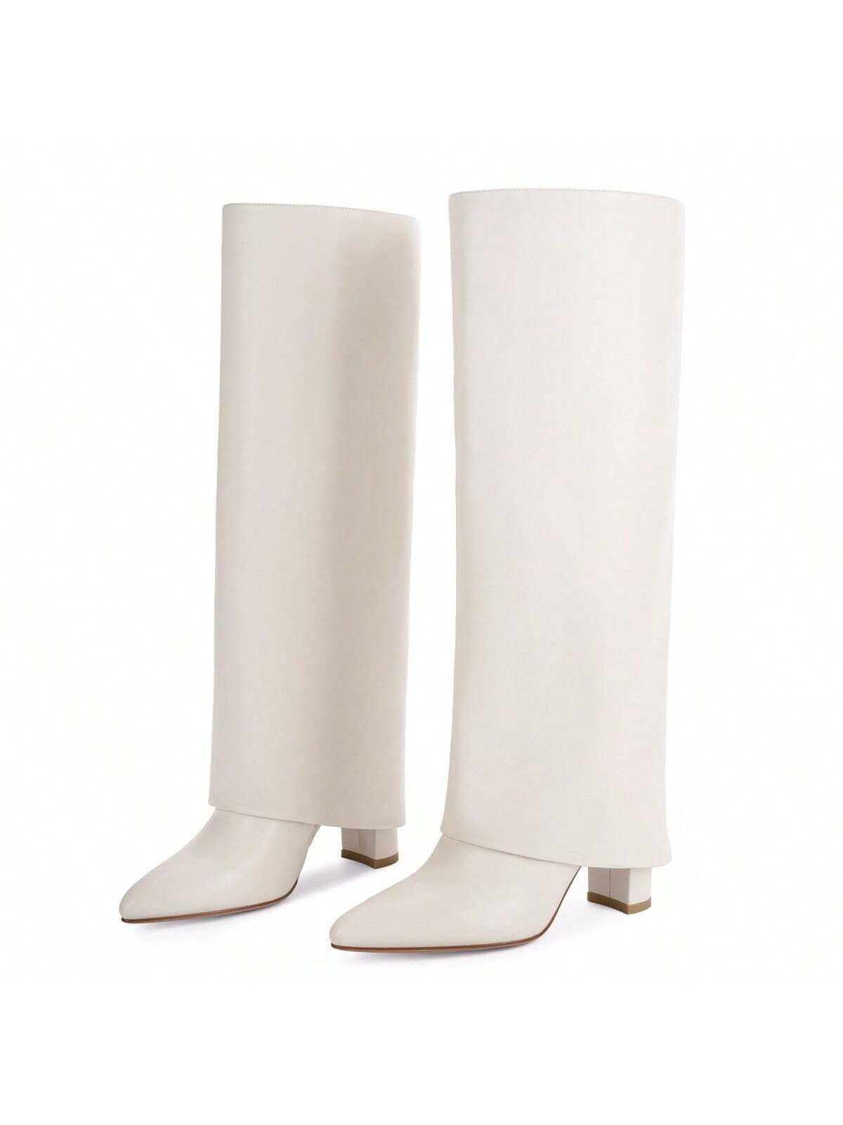 In White Women Over-the-Knee Boots