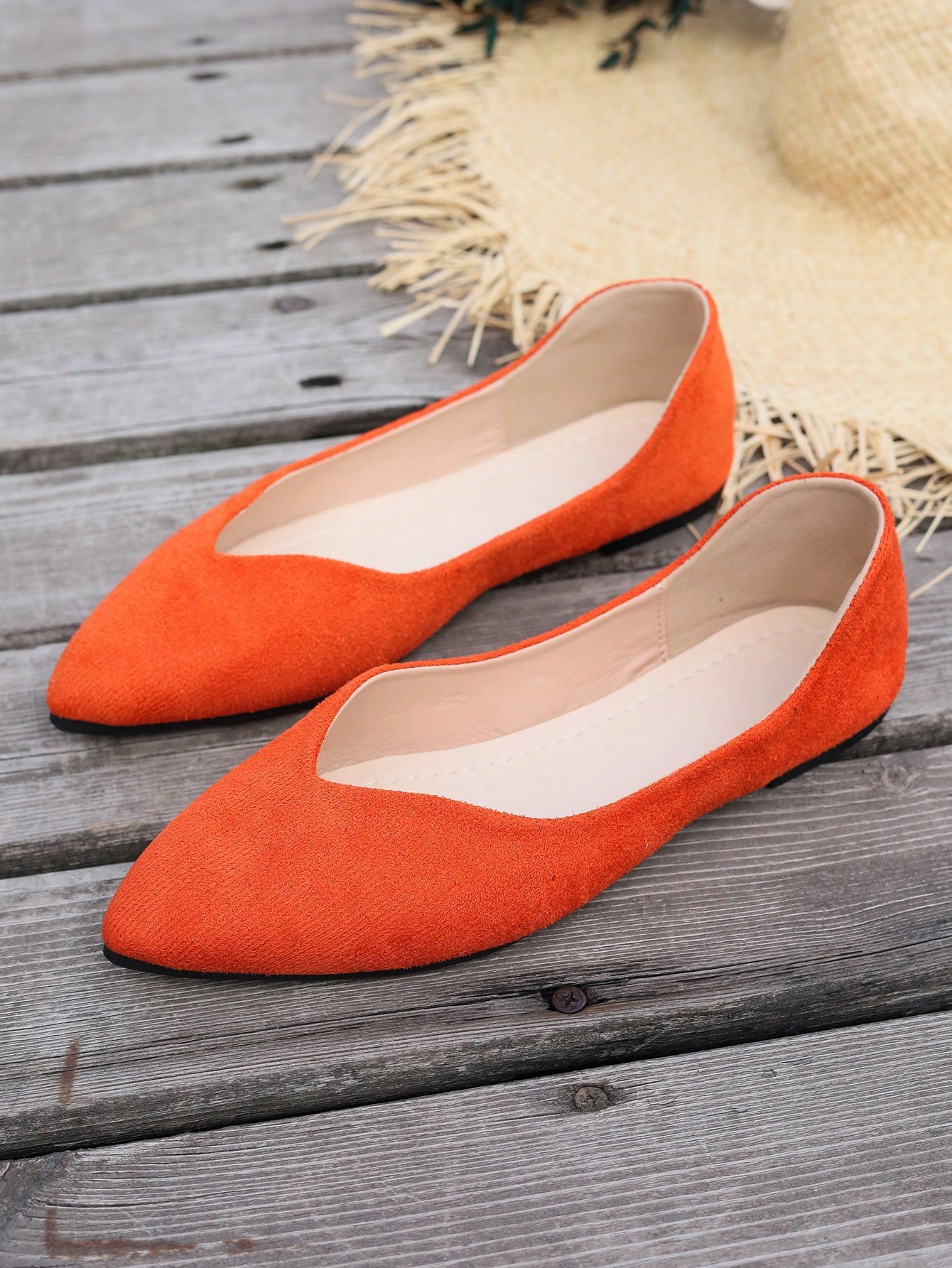 In Orange Women Flats