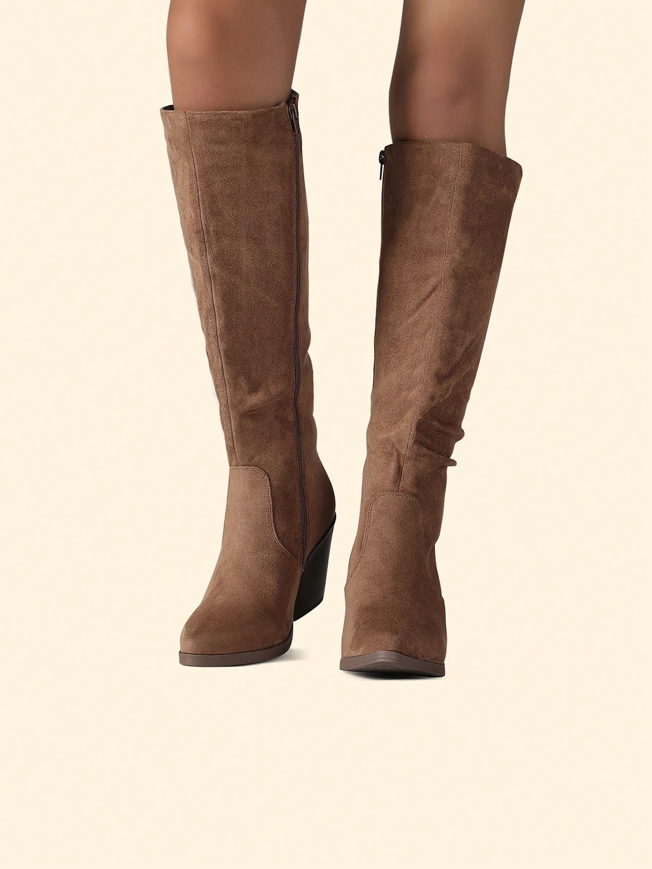 In Khaki Women Fashion Boots