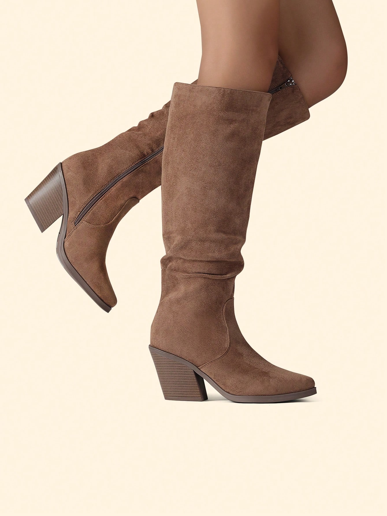 In Khaki Women Fashion Boots