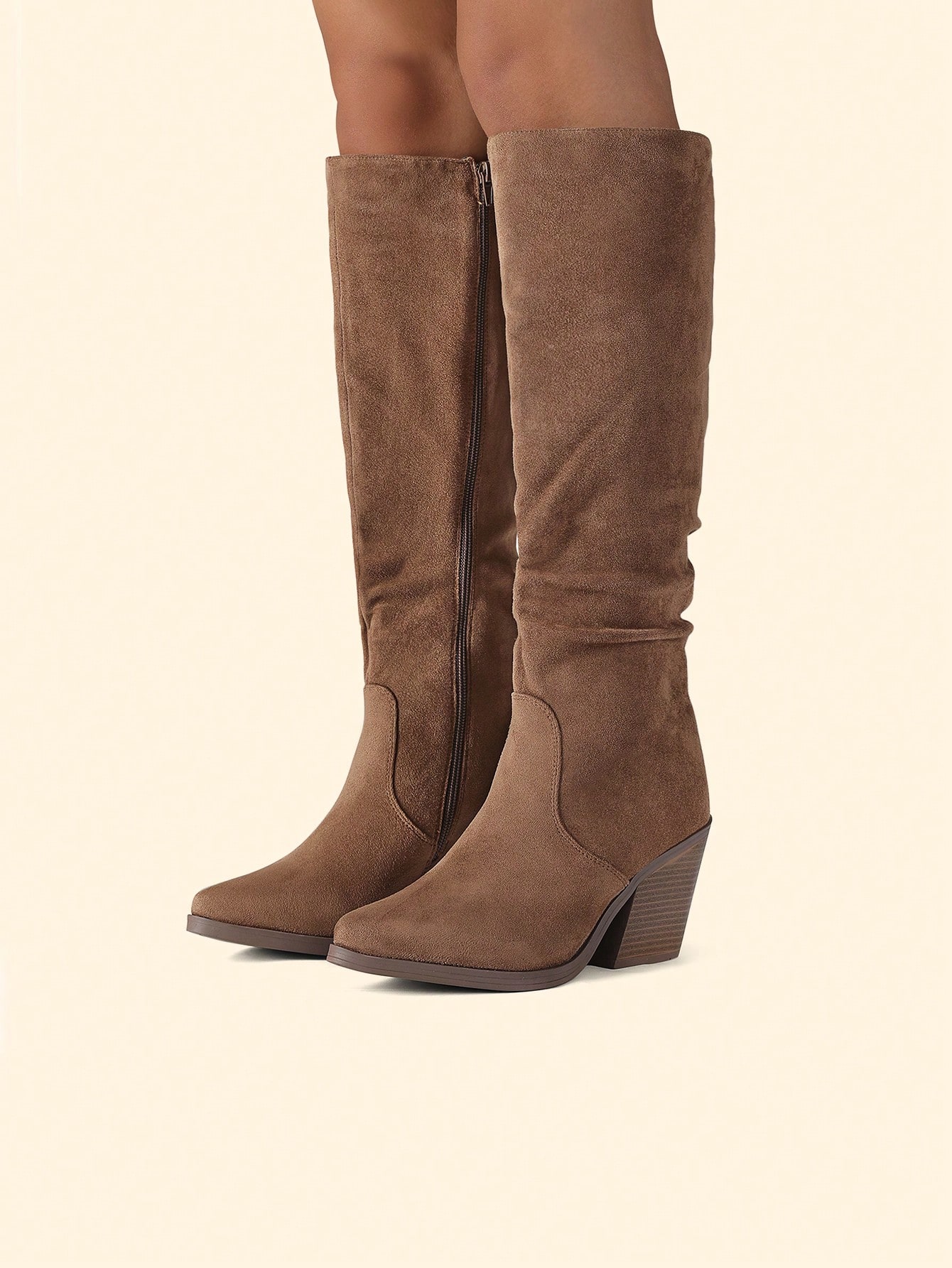 In Khaki Women Fashion Boots