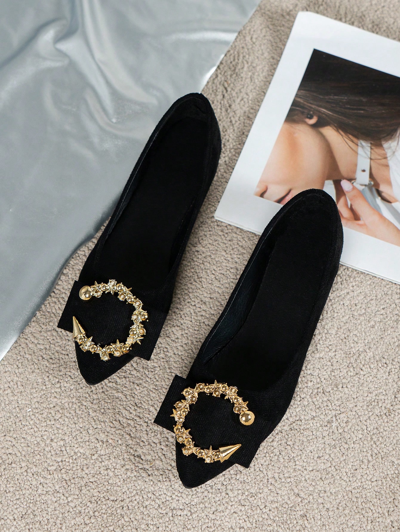 In Black Women Flats