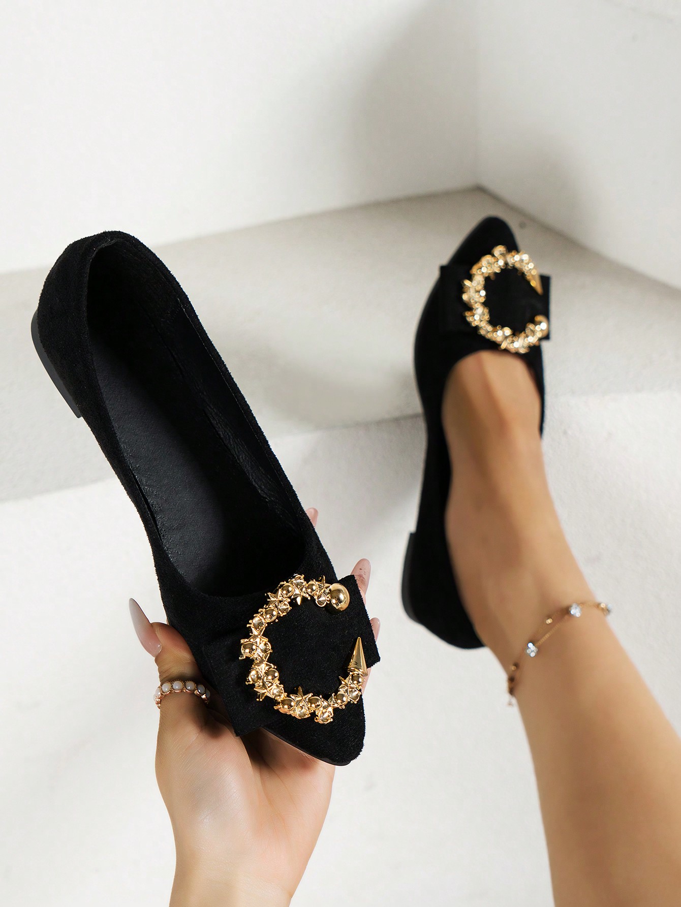 In Black Women Flats