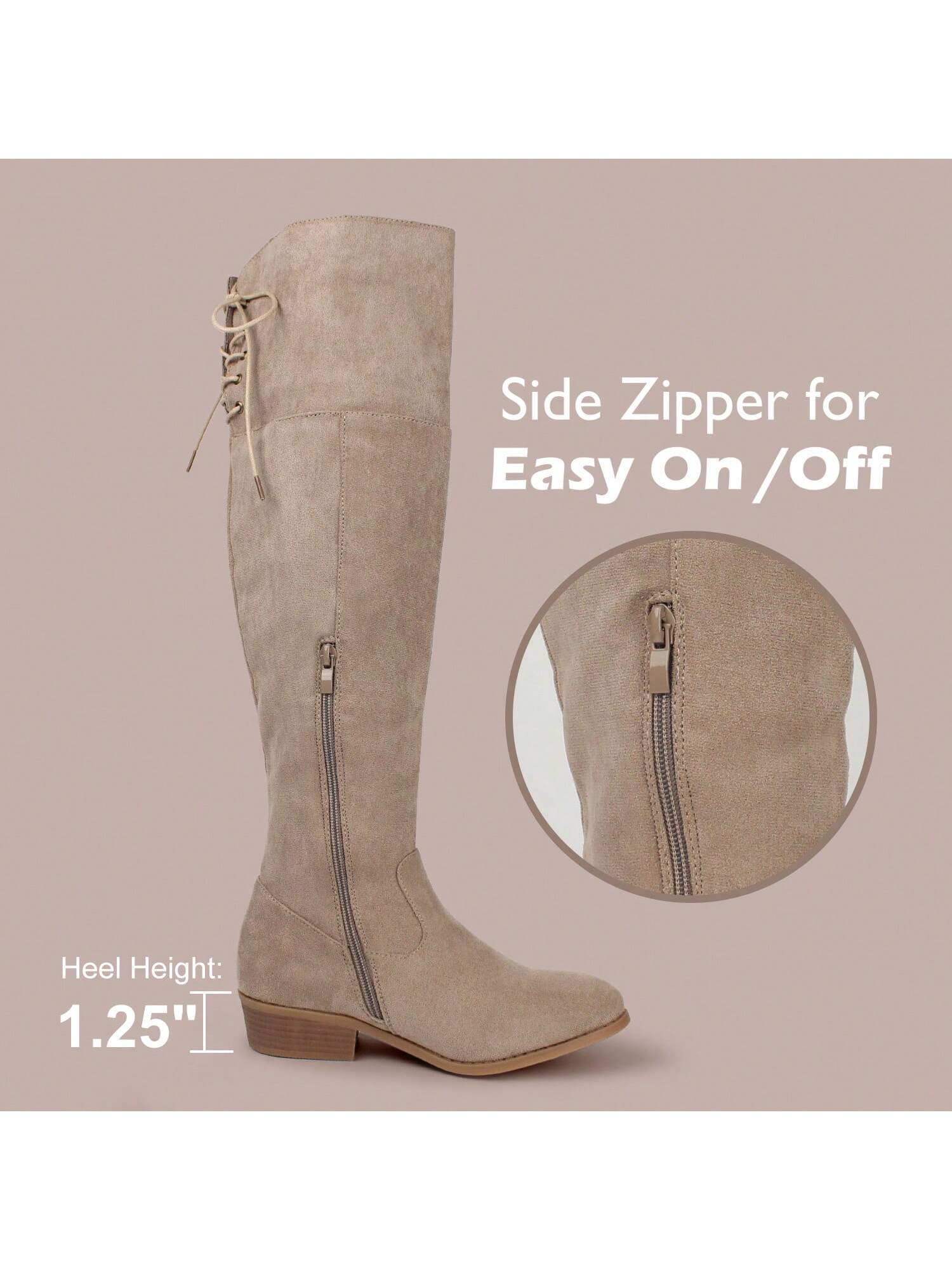 In Khaki Women Fashion Boots