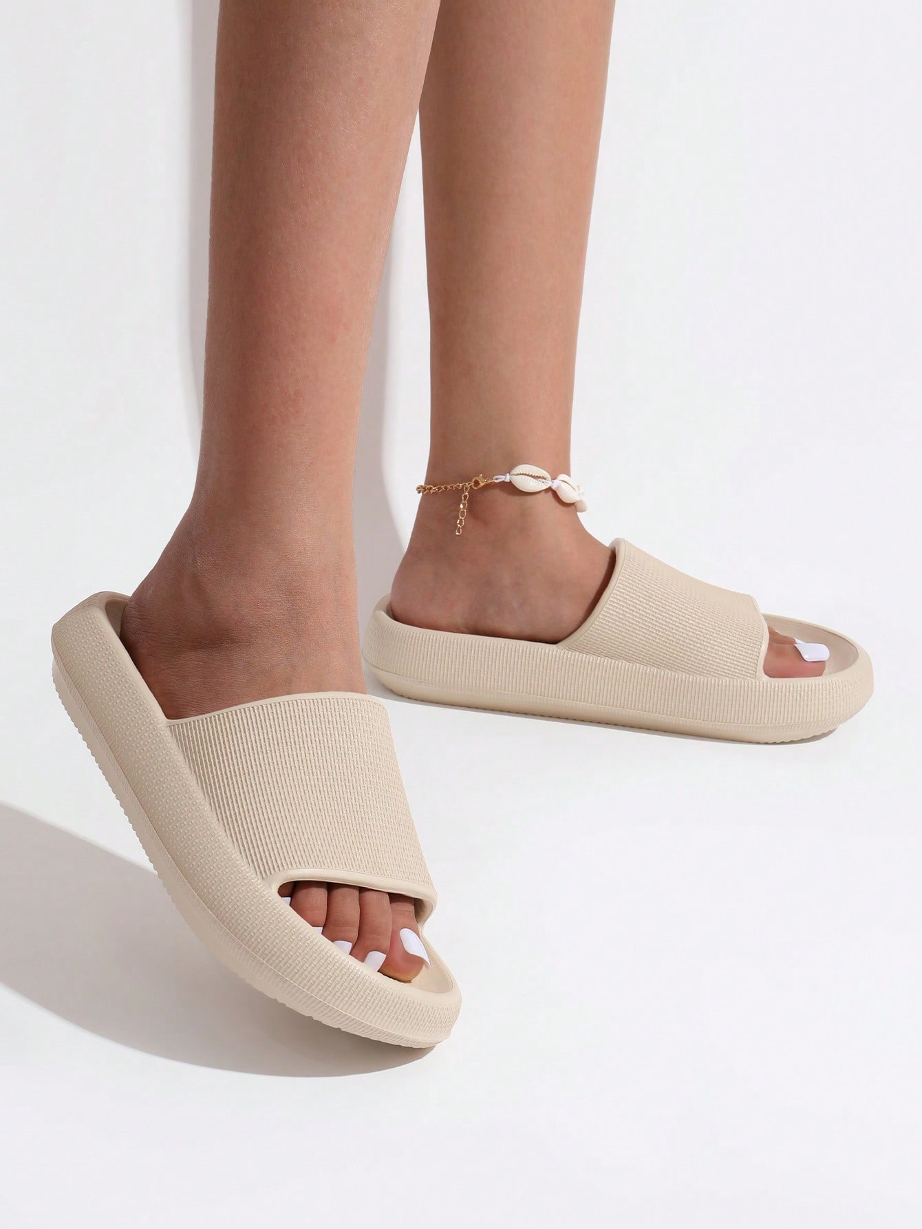 In Beige Women Slippers