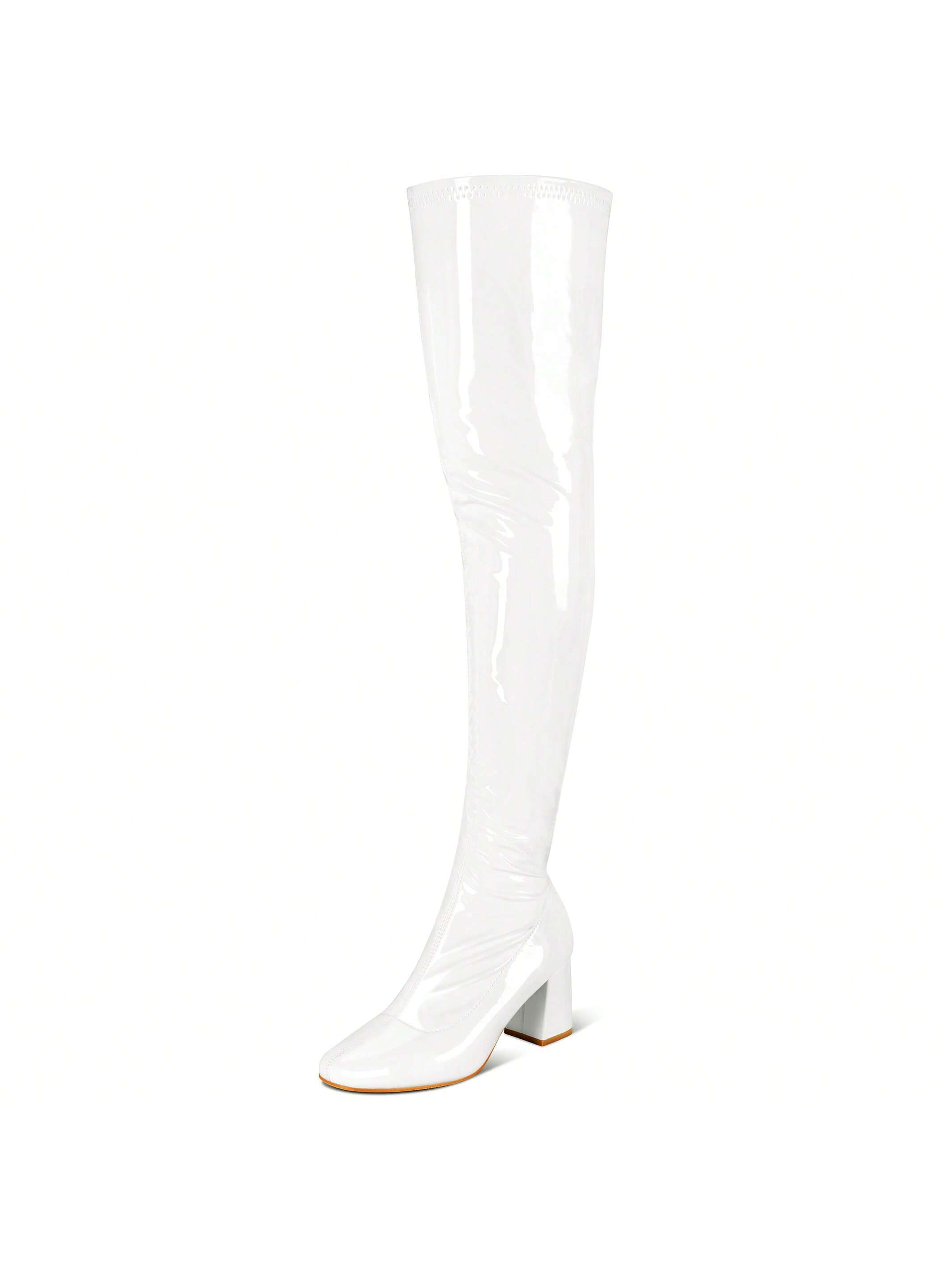 In White Women Over-the-Knee Boots