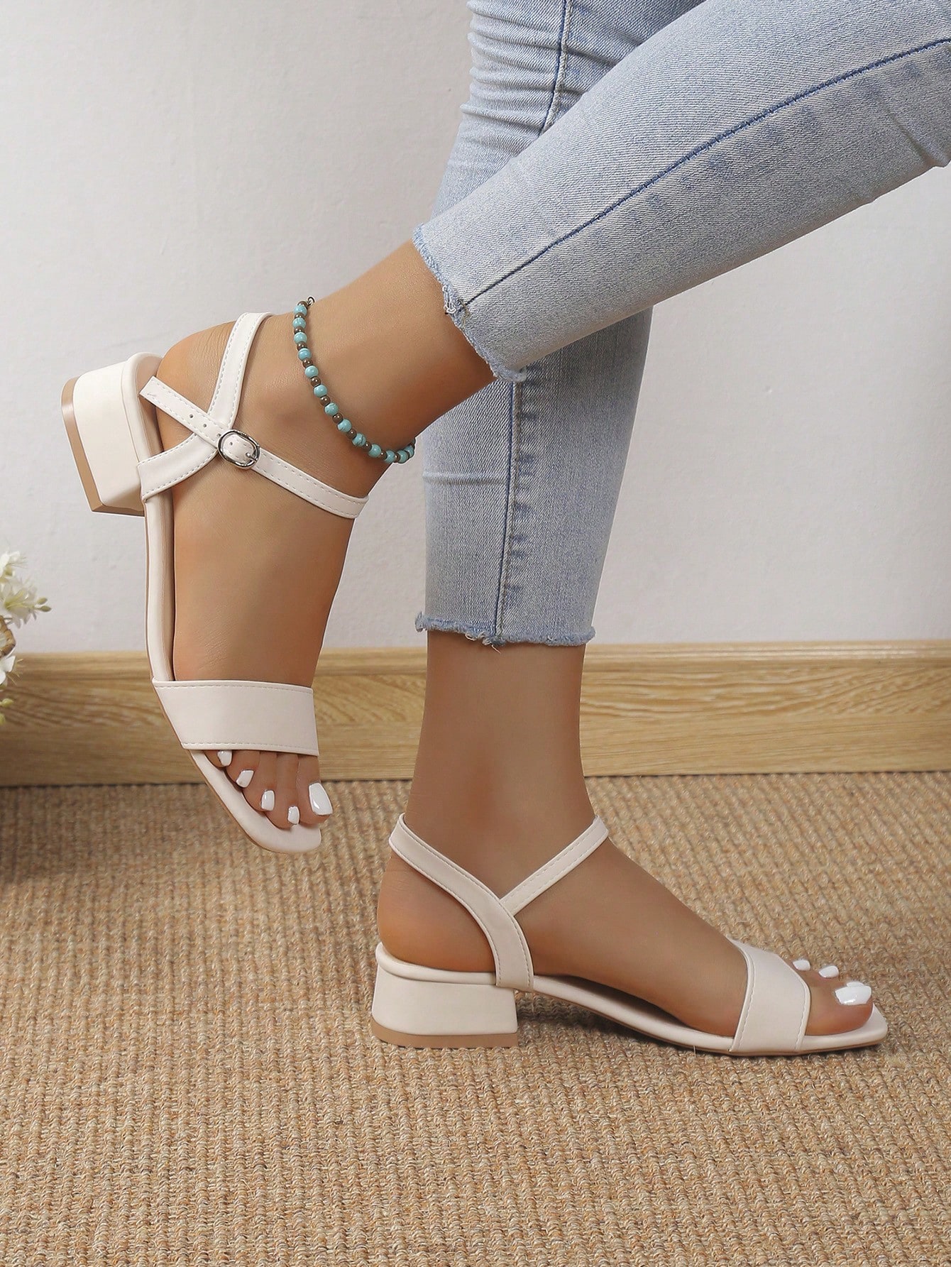 In Beige Women Heeled Sandals