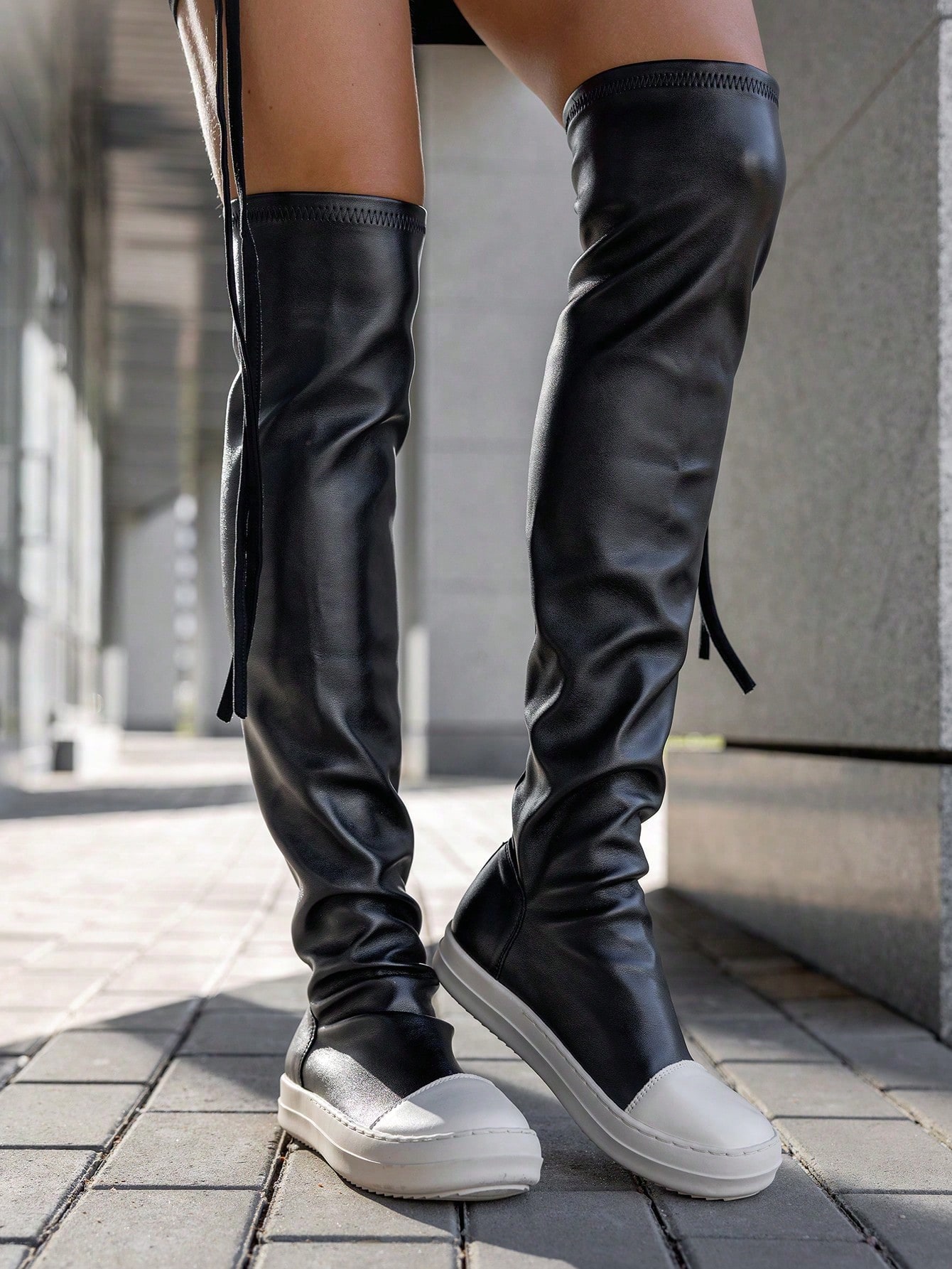 In Black Women Over-the-Knee Boots