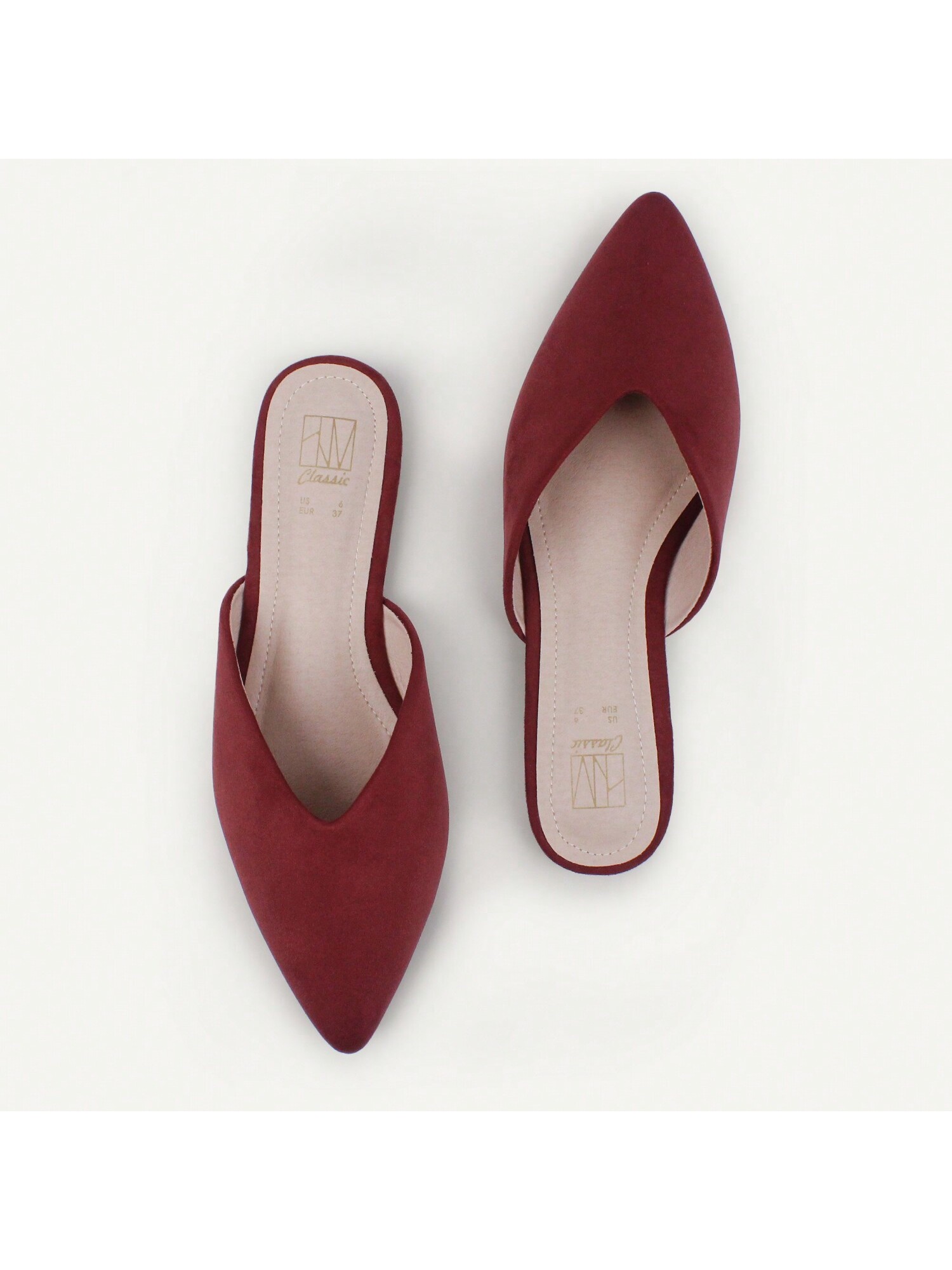 In Burgundy Women Flats