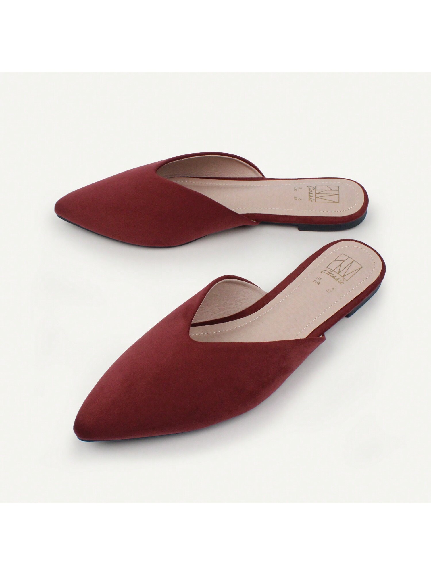 In Burgundy Women Flats