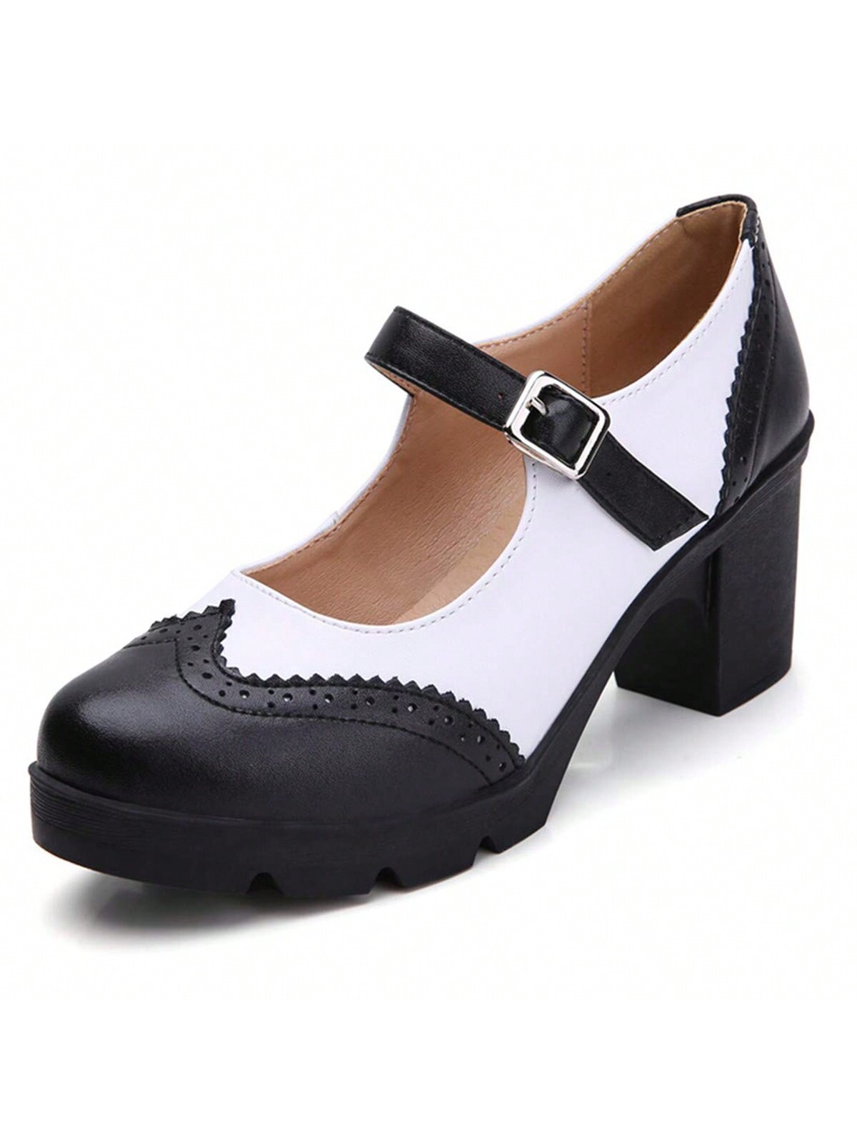 In Black and White Women Pumps