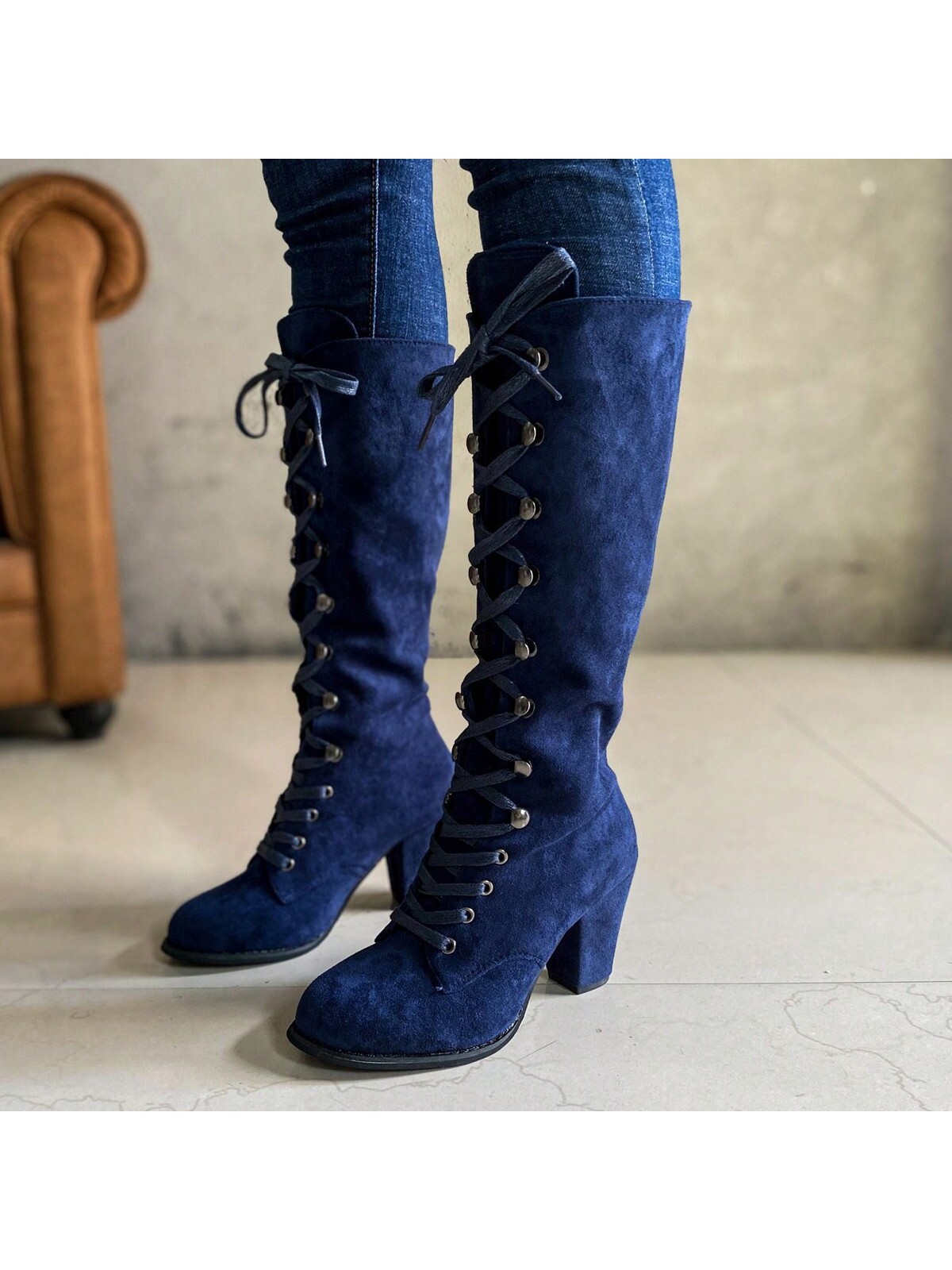 In Blue Women Mid-Calf Boots