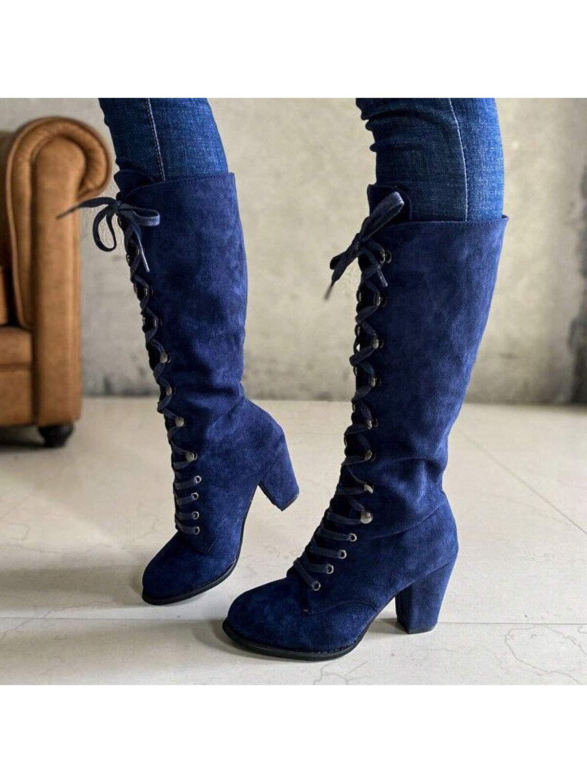 In Blue Women Mid-Calf Boots