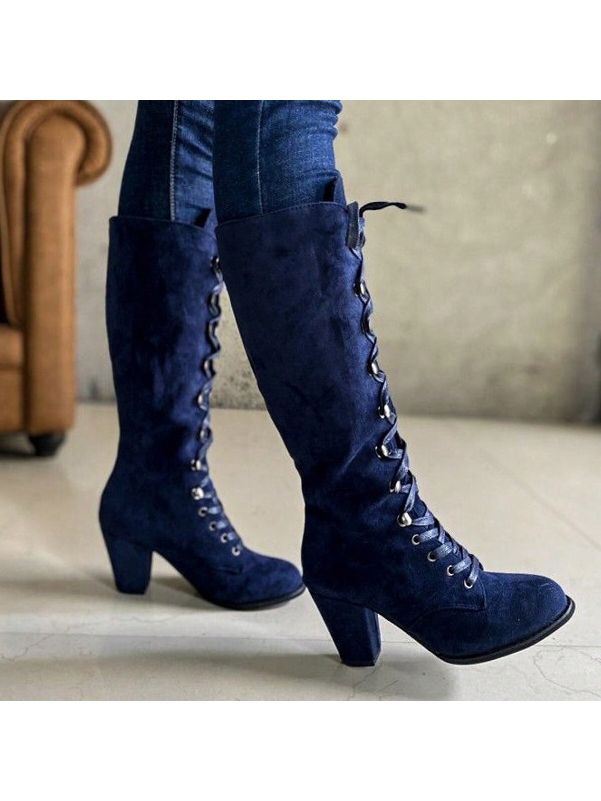 In Blue Women Mid-Calf Boots