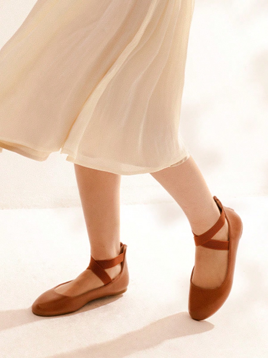 In Coffee Brown Women Flats