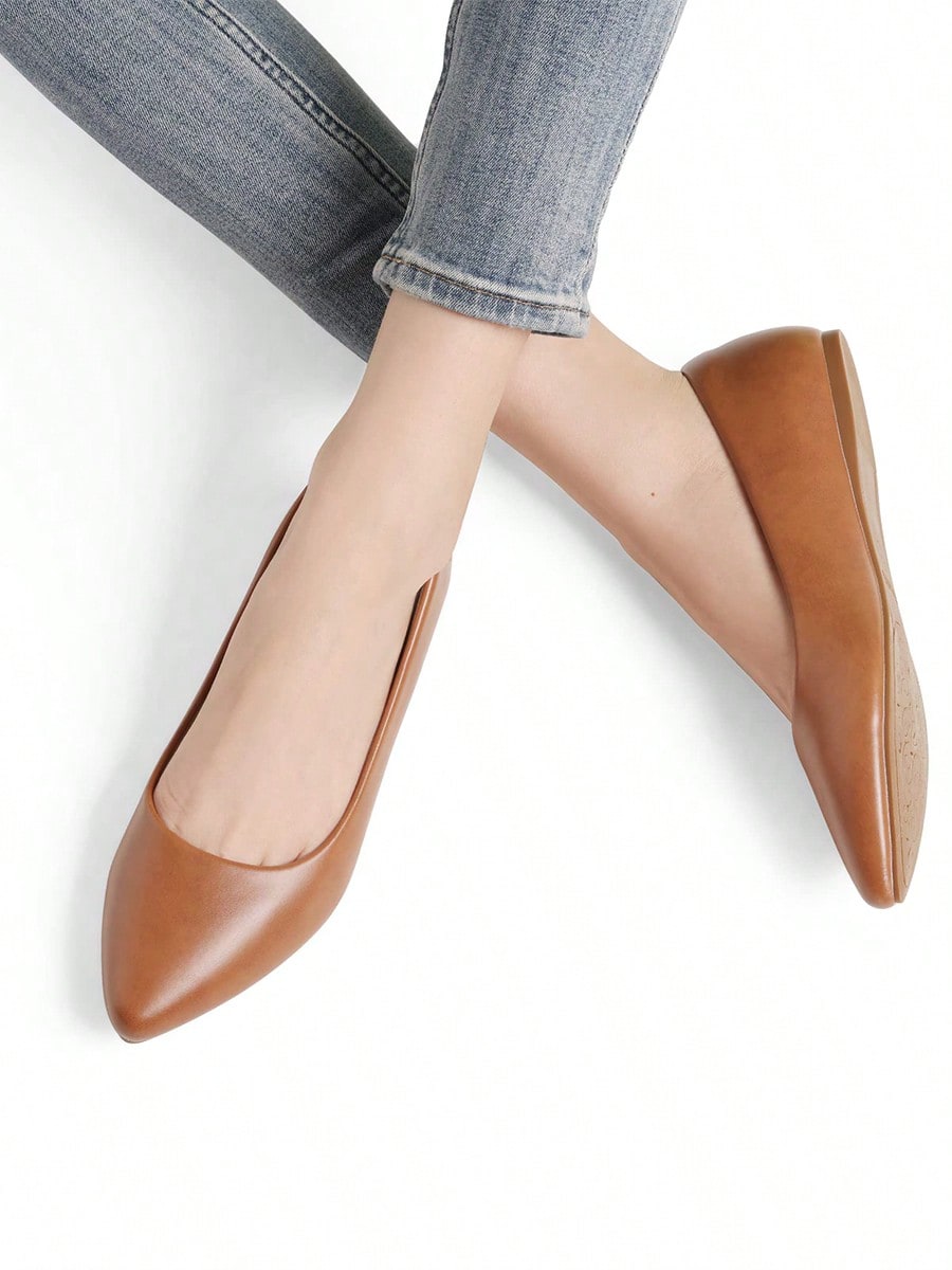 In Coffee Brown Women Flats