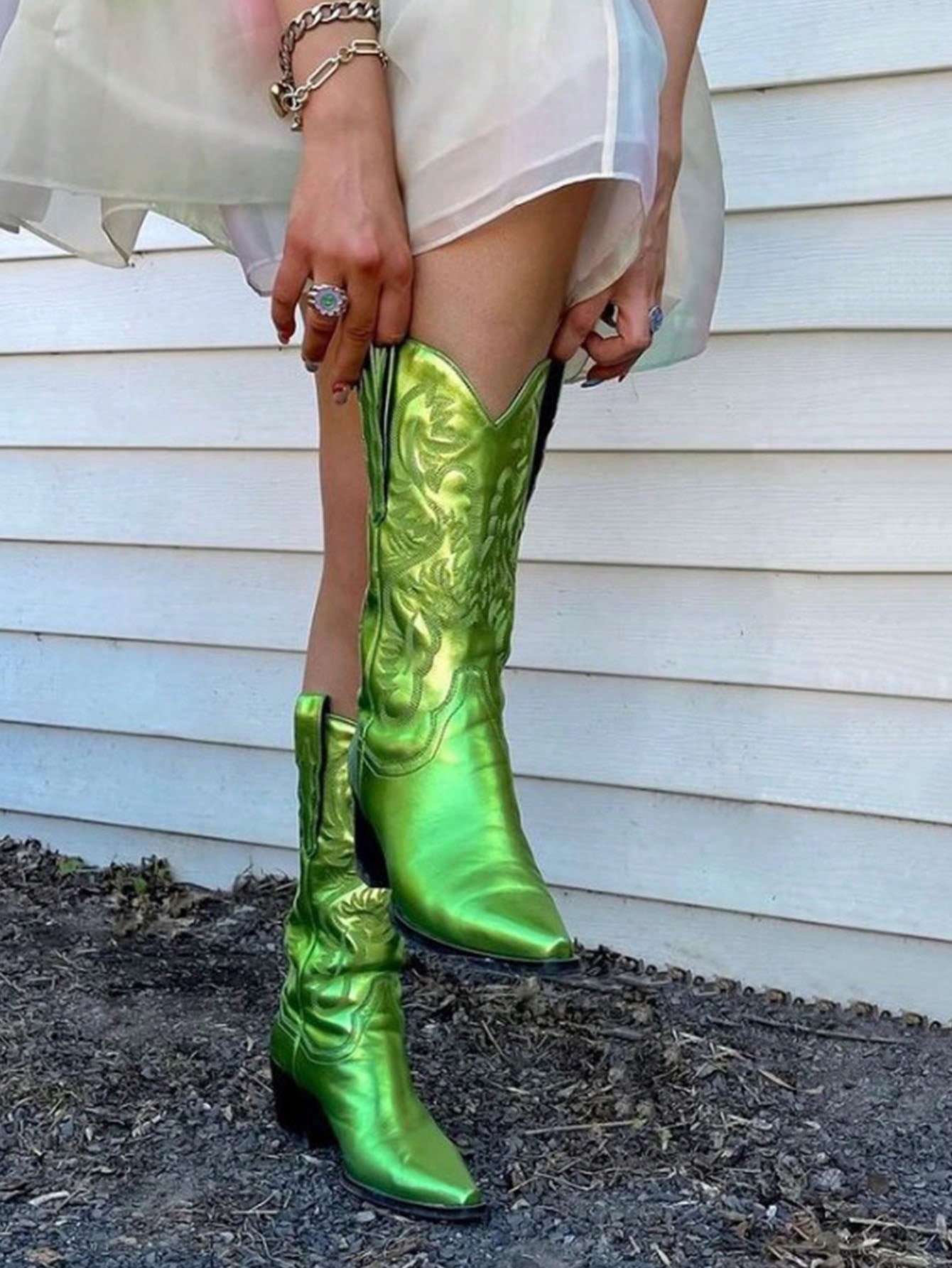 In Green Women Fashion Boots