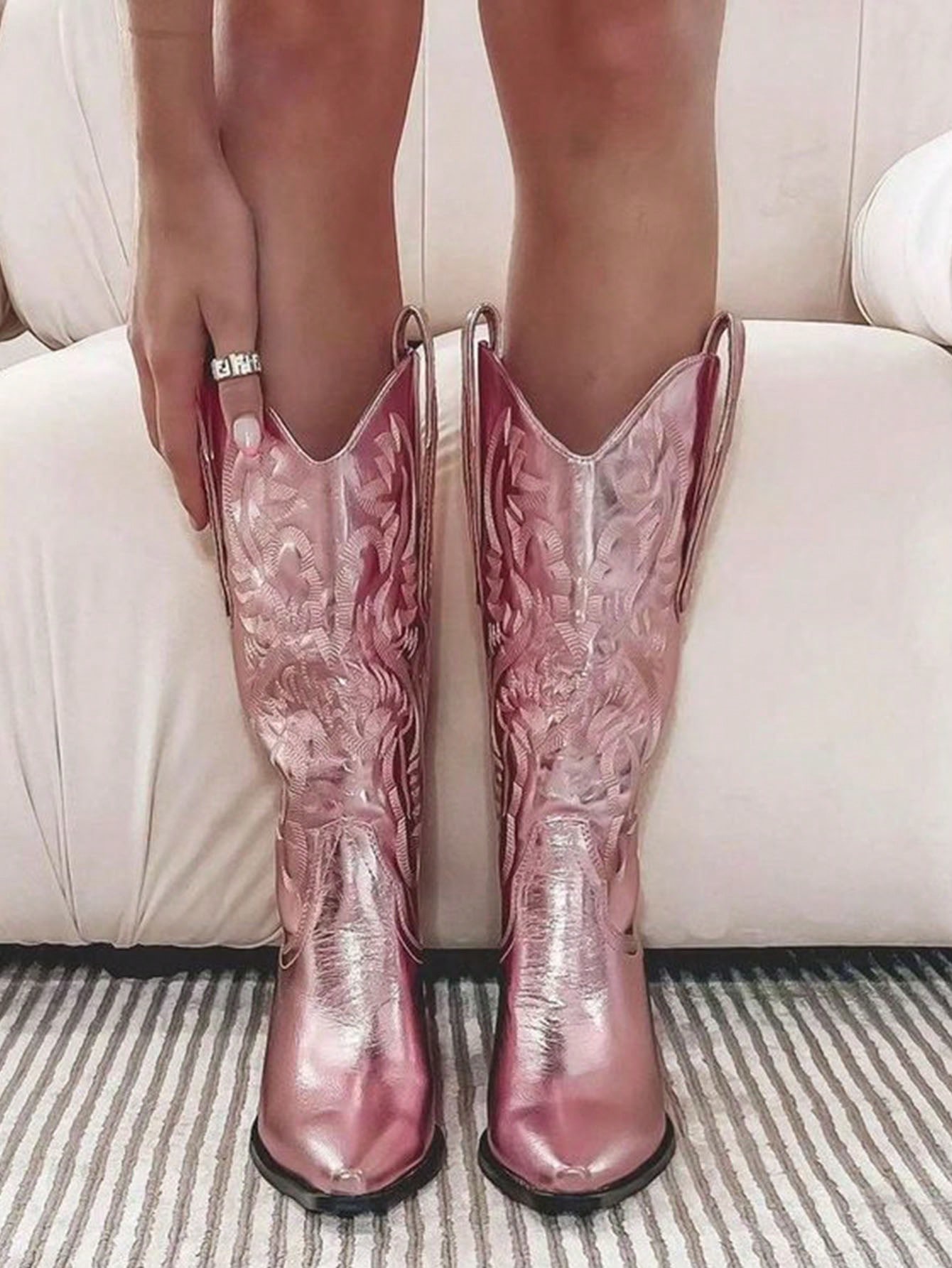 In Pink Women Mid-Calf Boots