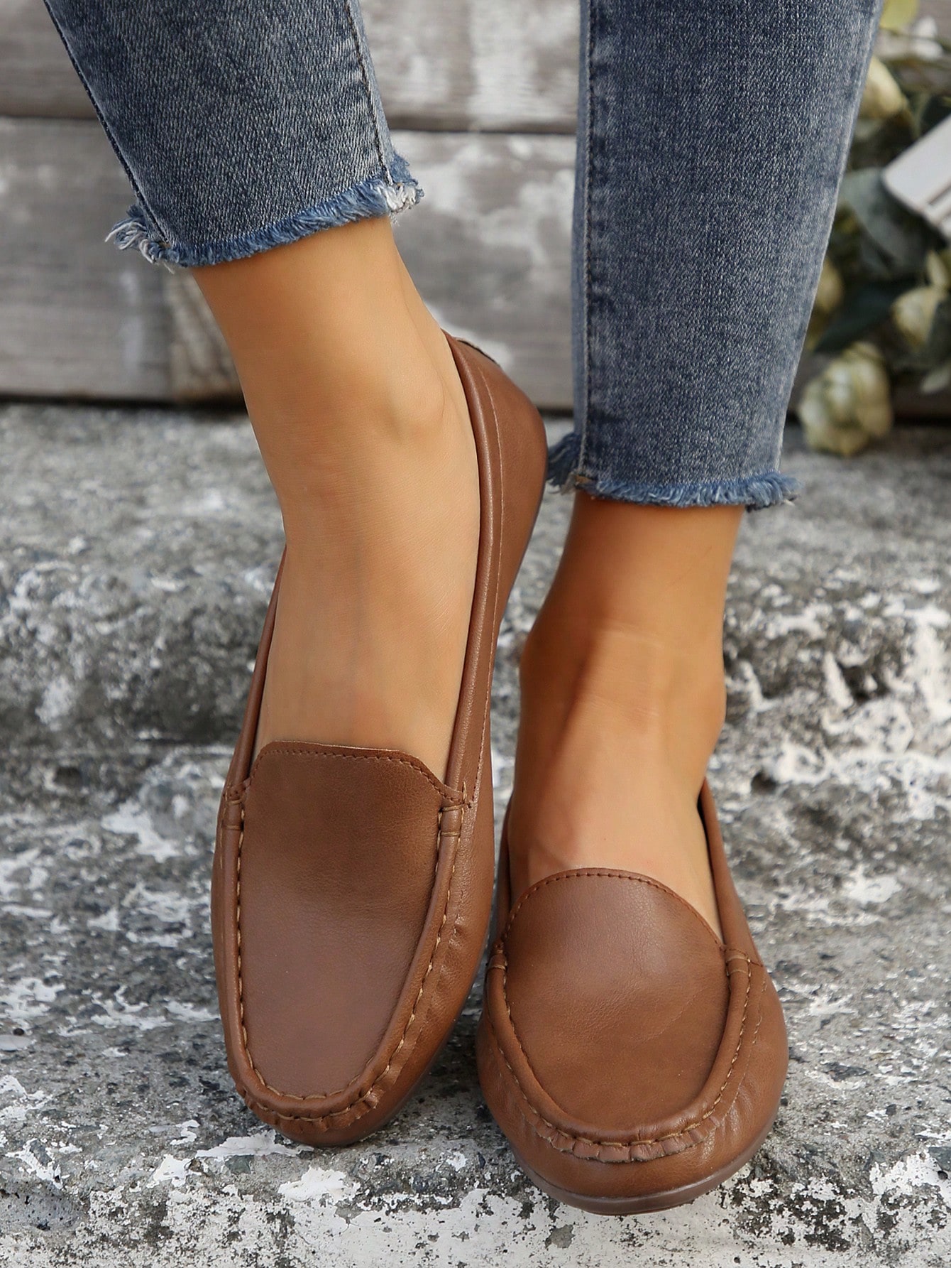 In Brown Women Flats