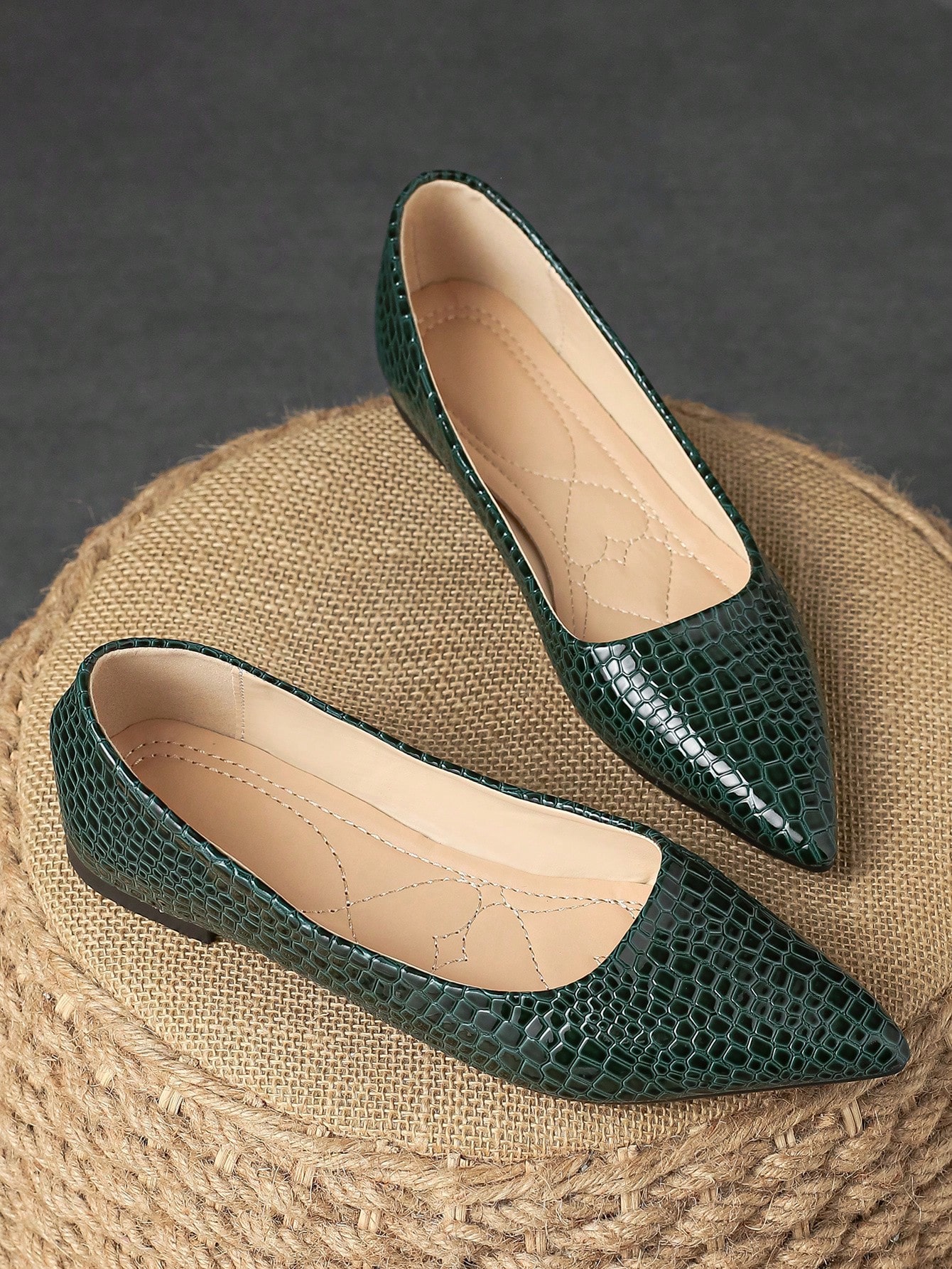 In Olive Green Women Shoes