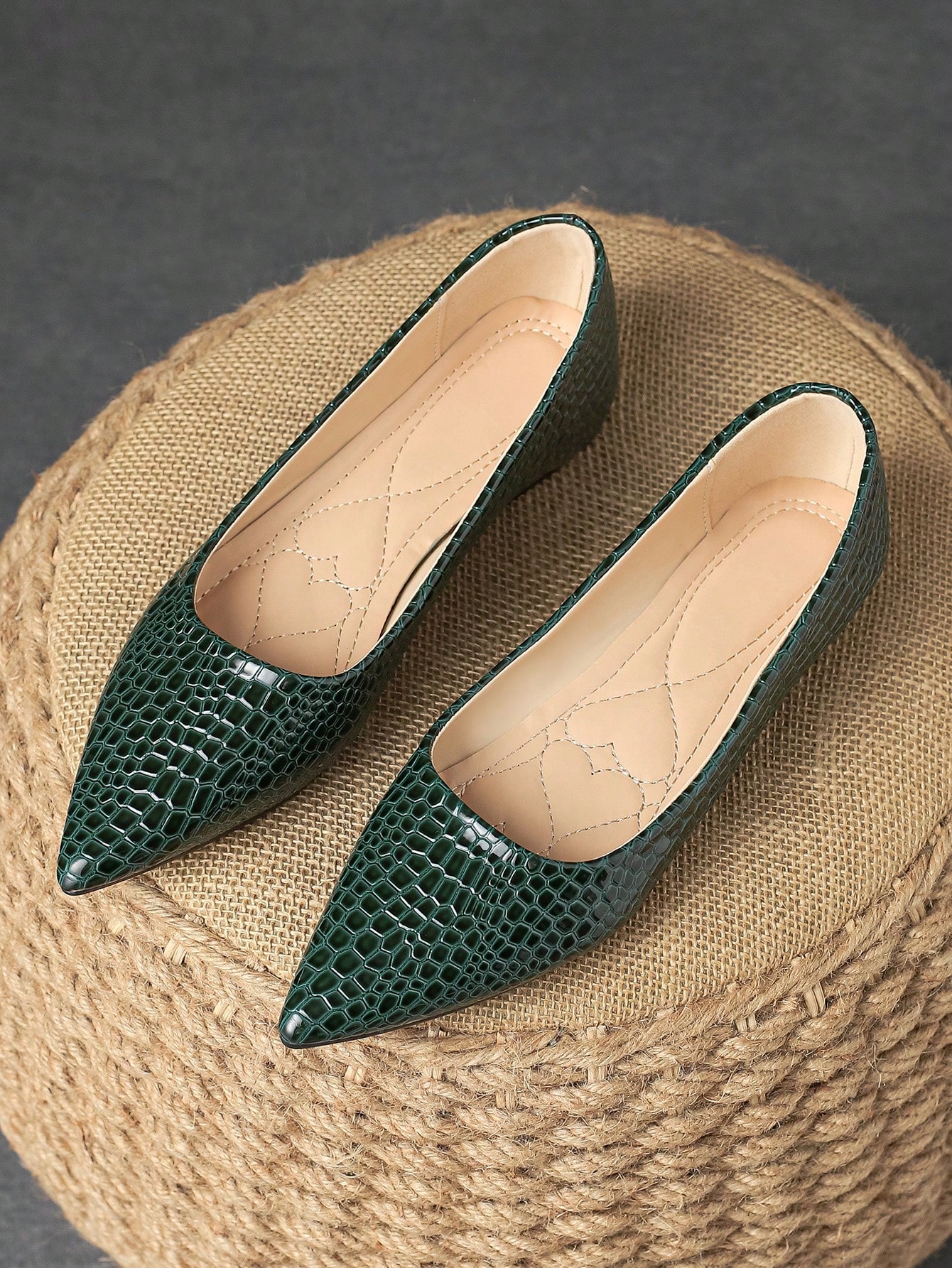 In Olive Green Women Shoes