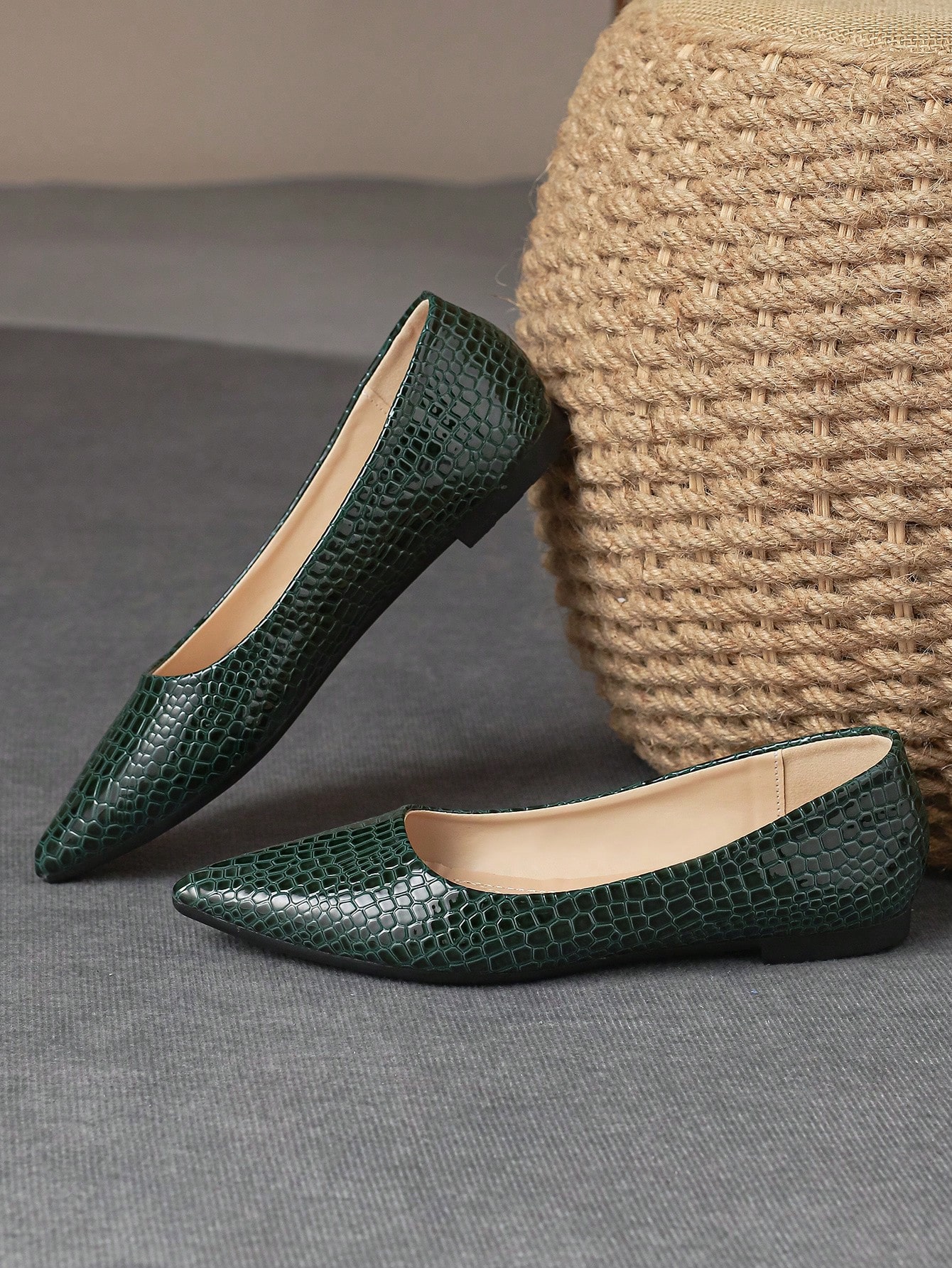 In Olive Green Women Shoes