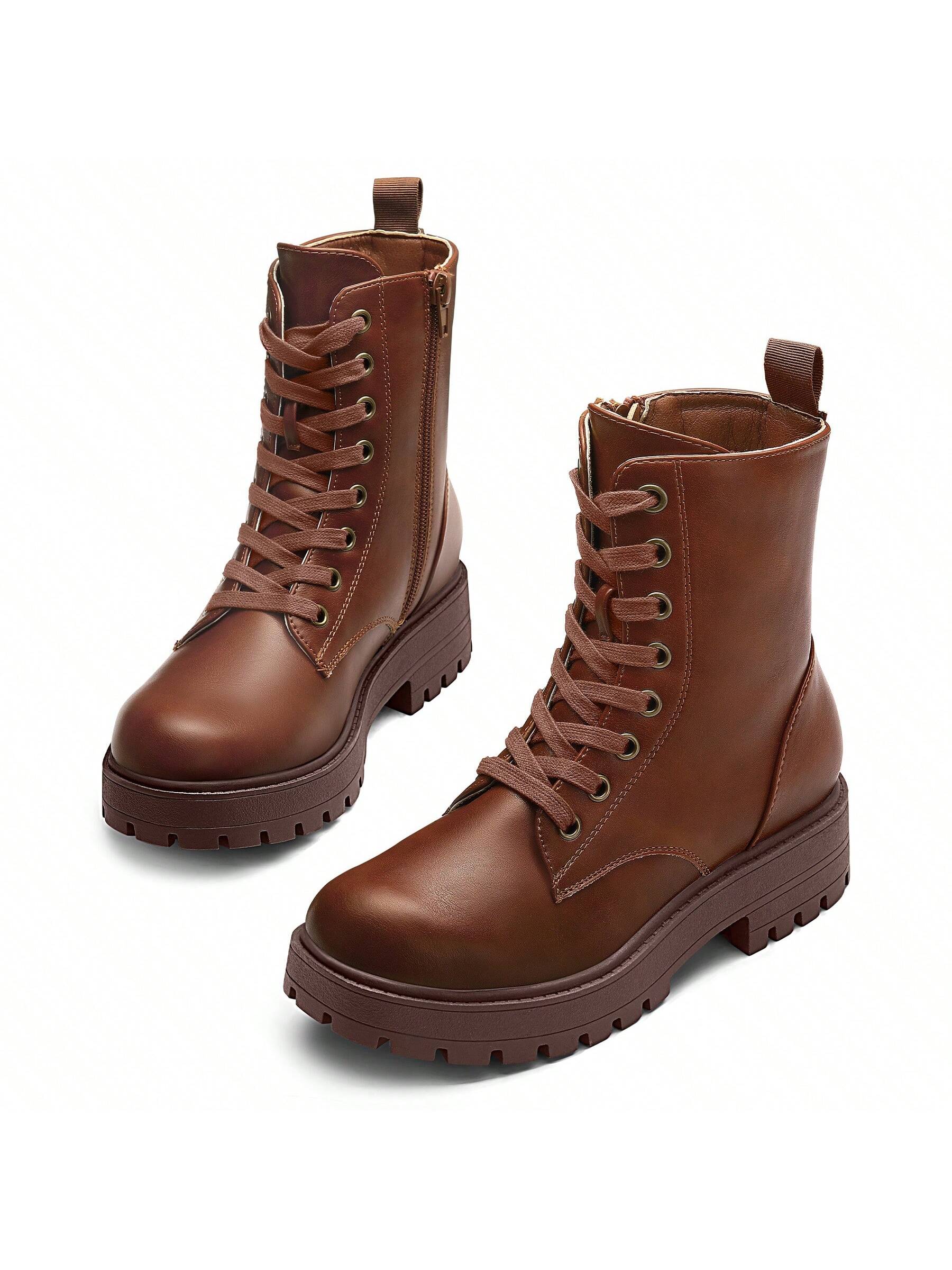 In Rust Brown Women Fashion Boots